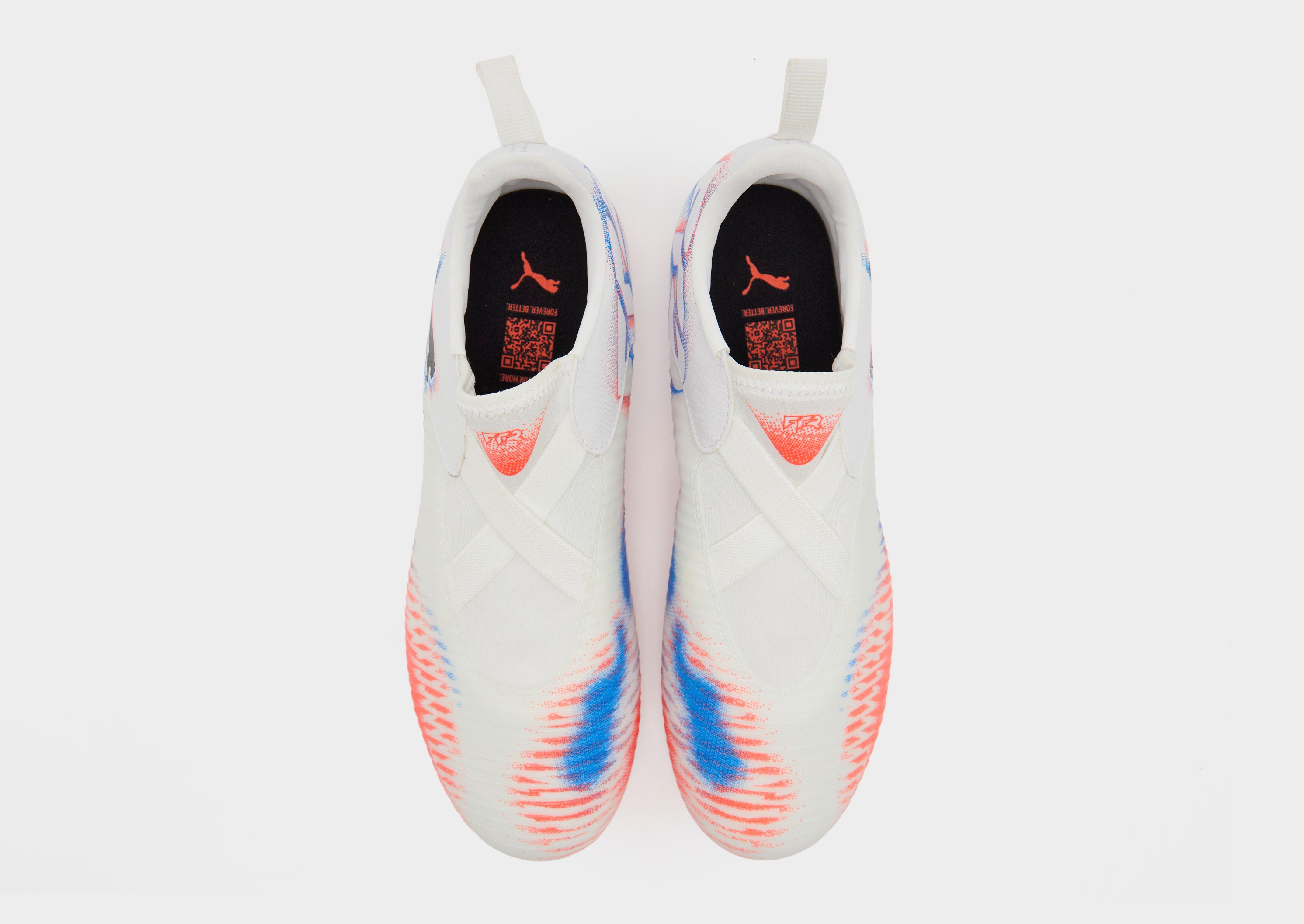 White PUMA FUTURE 8 Match Laceless FG Junior - JD Sports Global