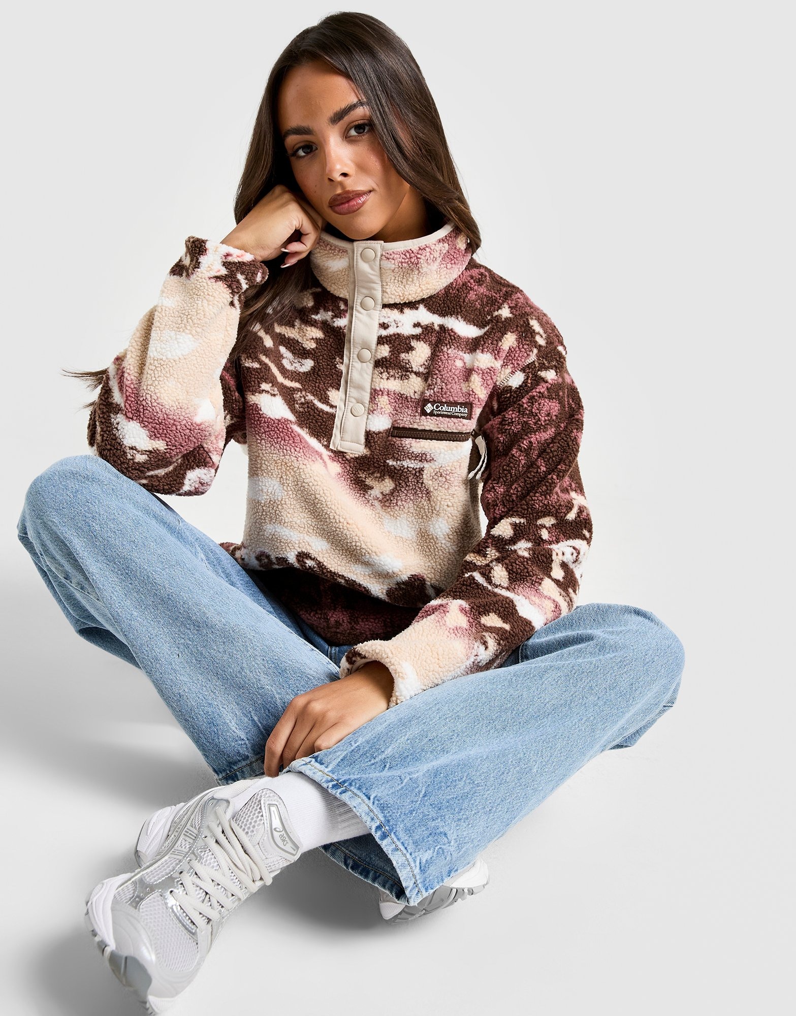 Brown Columbia Helvetia Crop Print Fleece | JD Sports UK 