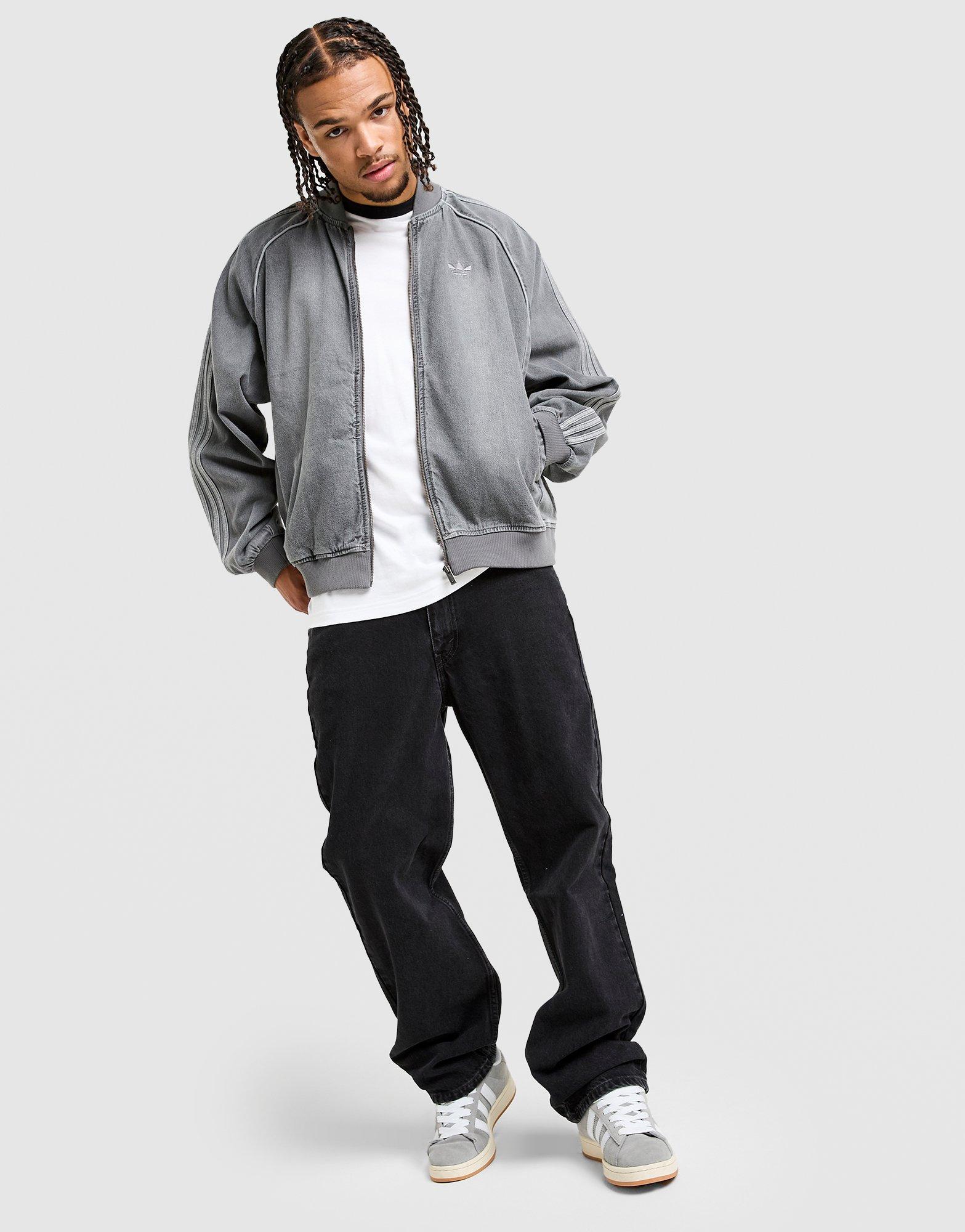 Grey adidas Originals Denim SST Track Top - JD Sports Global
