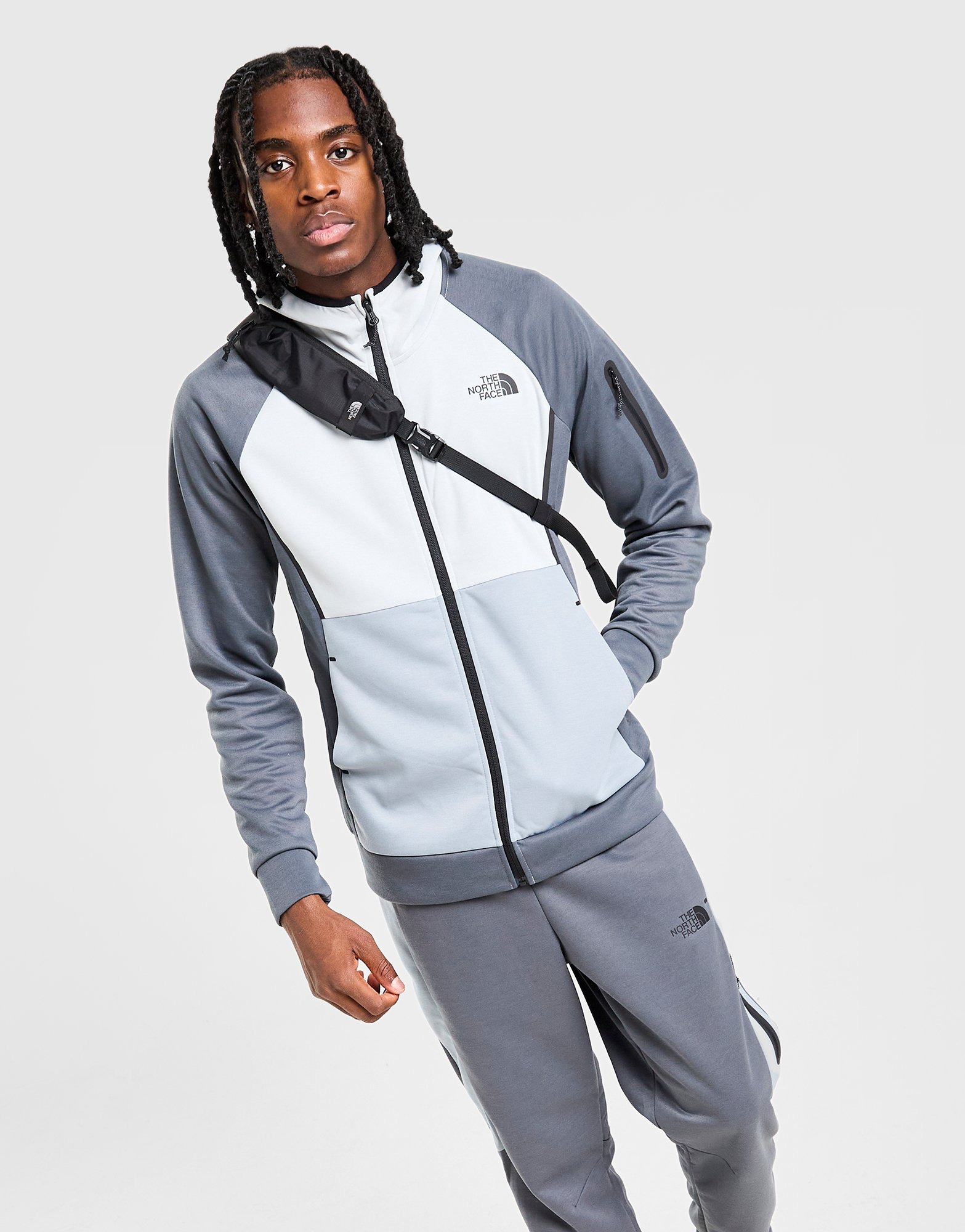 Grey The North Face Tek Full Zip Hoodie - JD Sports Global