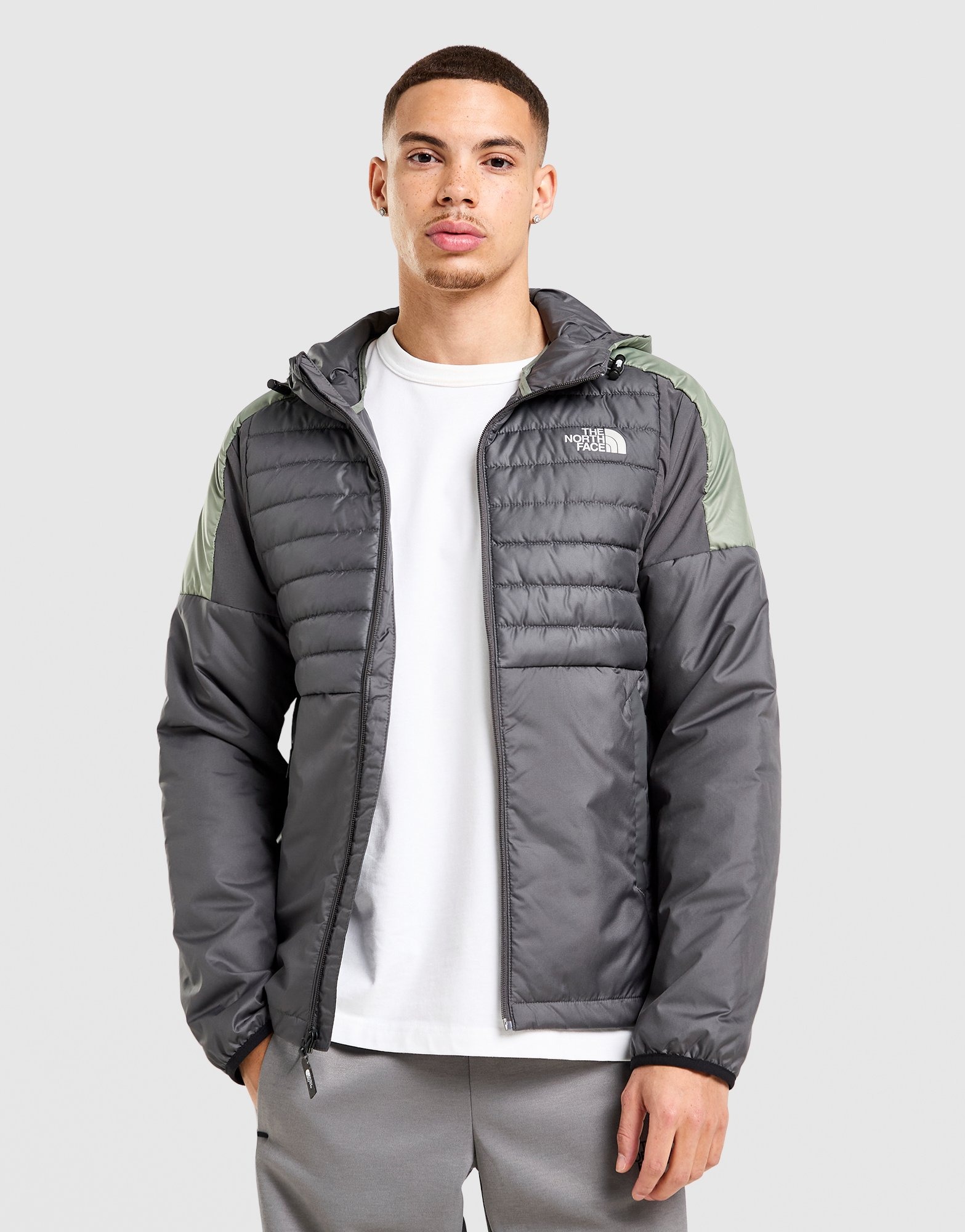 Grey The North Face Middle Cloud Hybrid Jacket - JD Sports Global