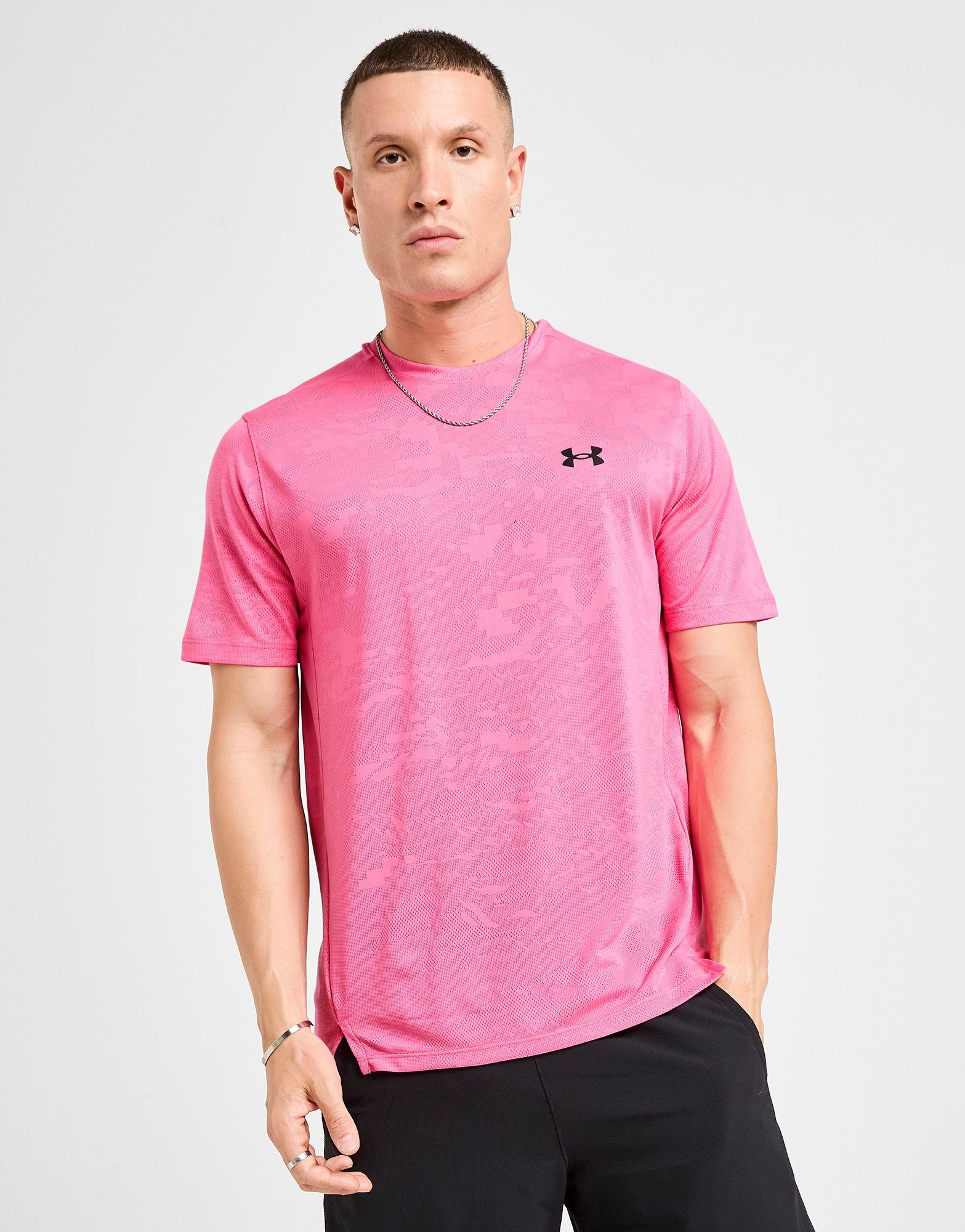 Pink Under Armour Jacquard Vent T-Shirt - JD Sports Global