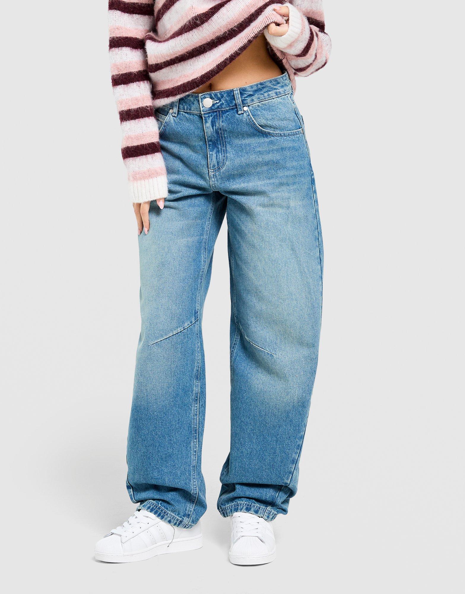 Unlike Humans Mid-Rise Barrel Jeans