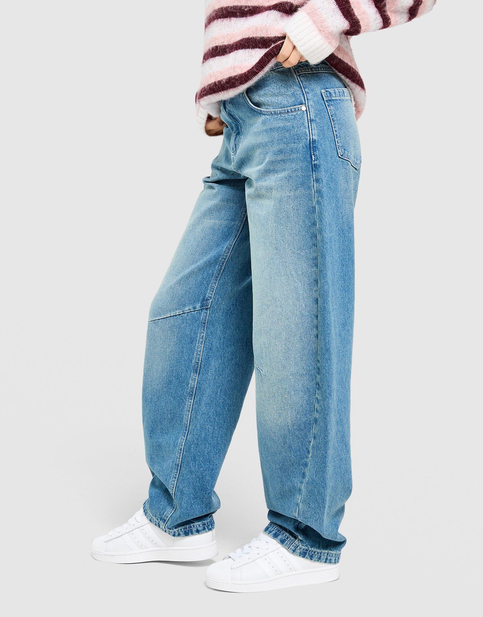 Unlike Humans Jeans Barrel Mid-Rise
