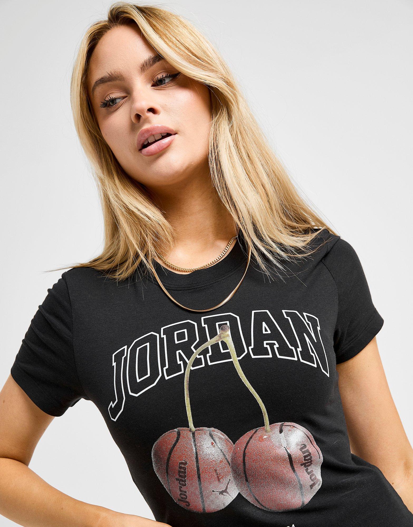 NIKE☆Jordan Cherry Baby T-Shirt Tシャツ【UK発】 Black Jordan Cherry Baby T-Shirt - JD Sports Global