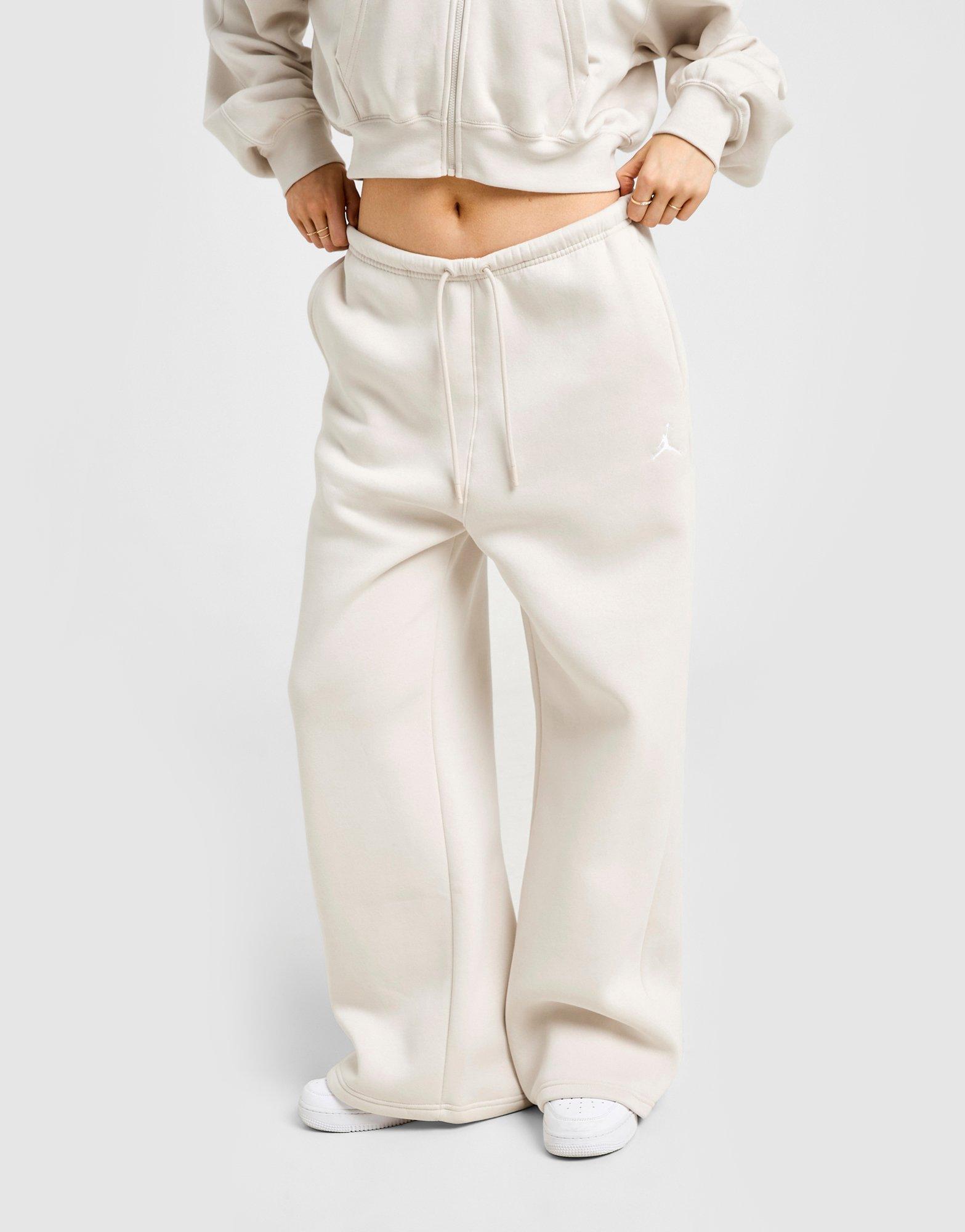 White Jordan Brooklyn Wide Joggers - JD Sports Global