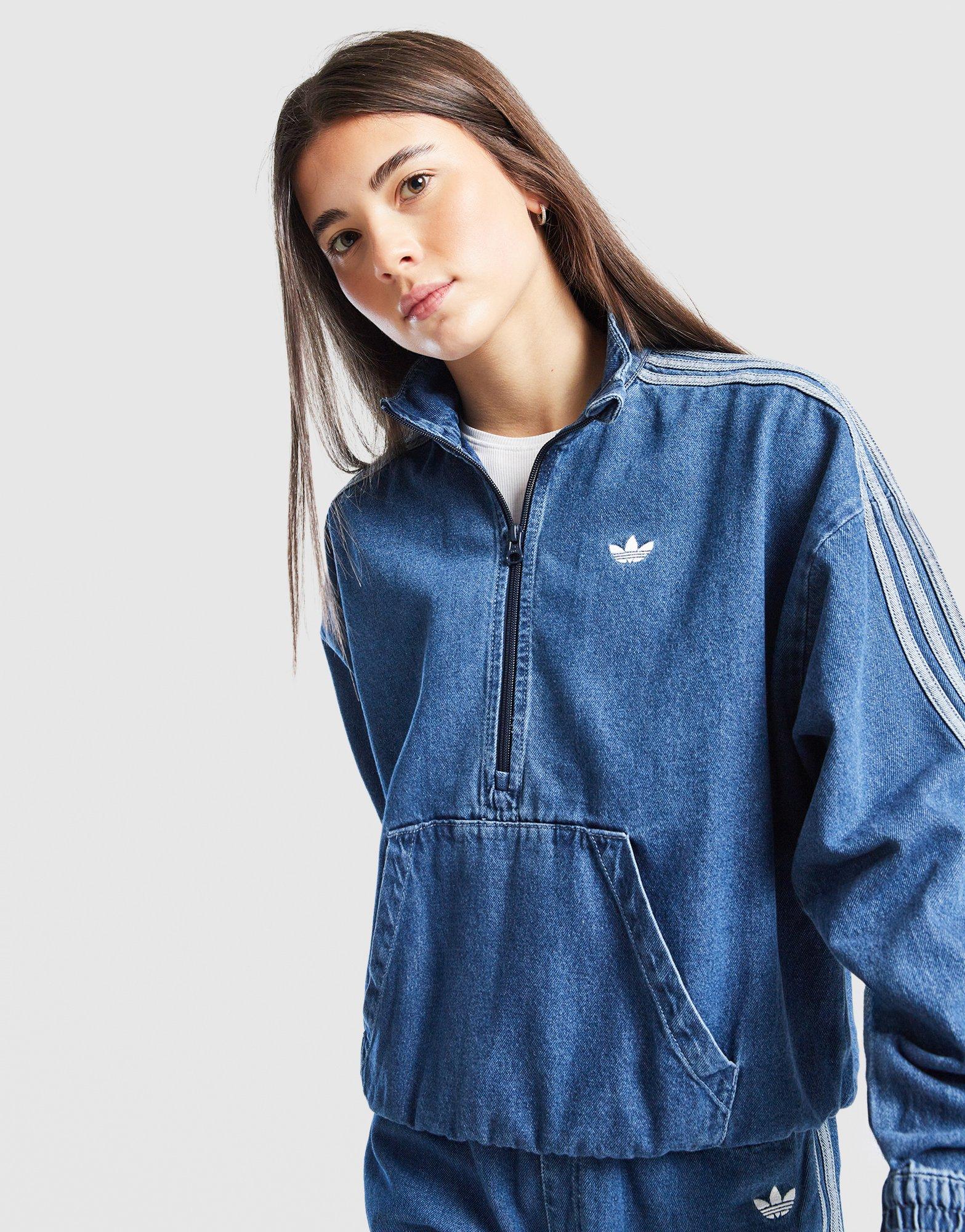 adidas Originals Giacca Track 1/4 Zip Denim Bambina Junior