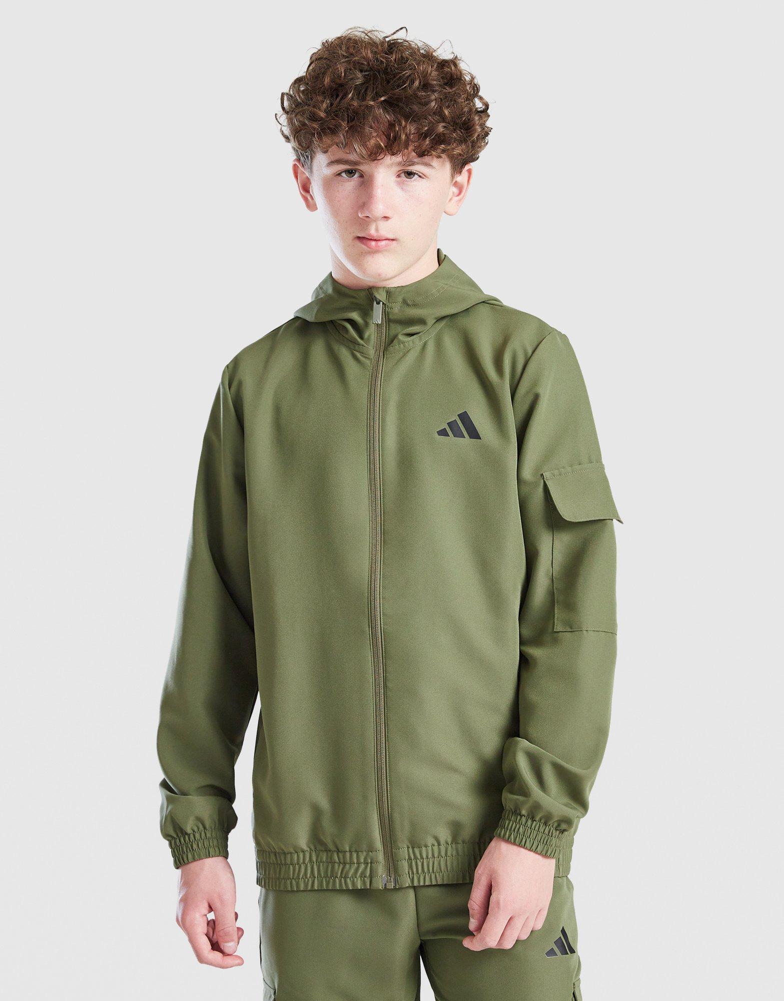 adidas Woven Full Zip Tracksuit Junior