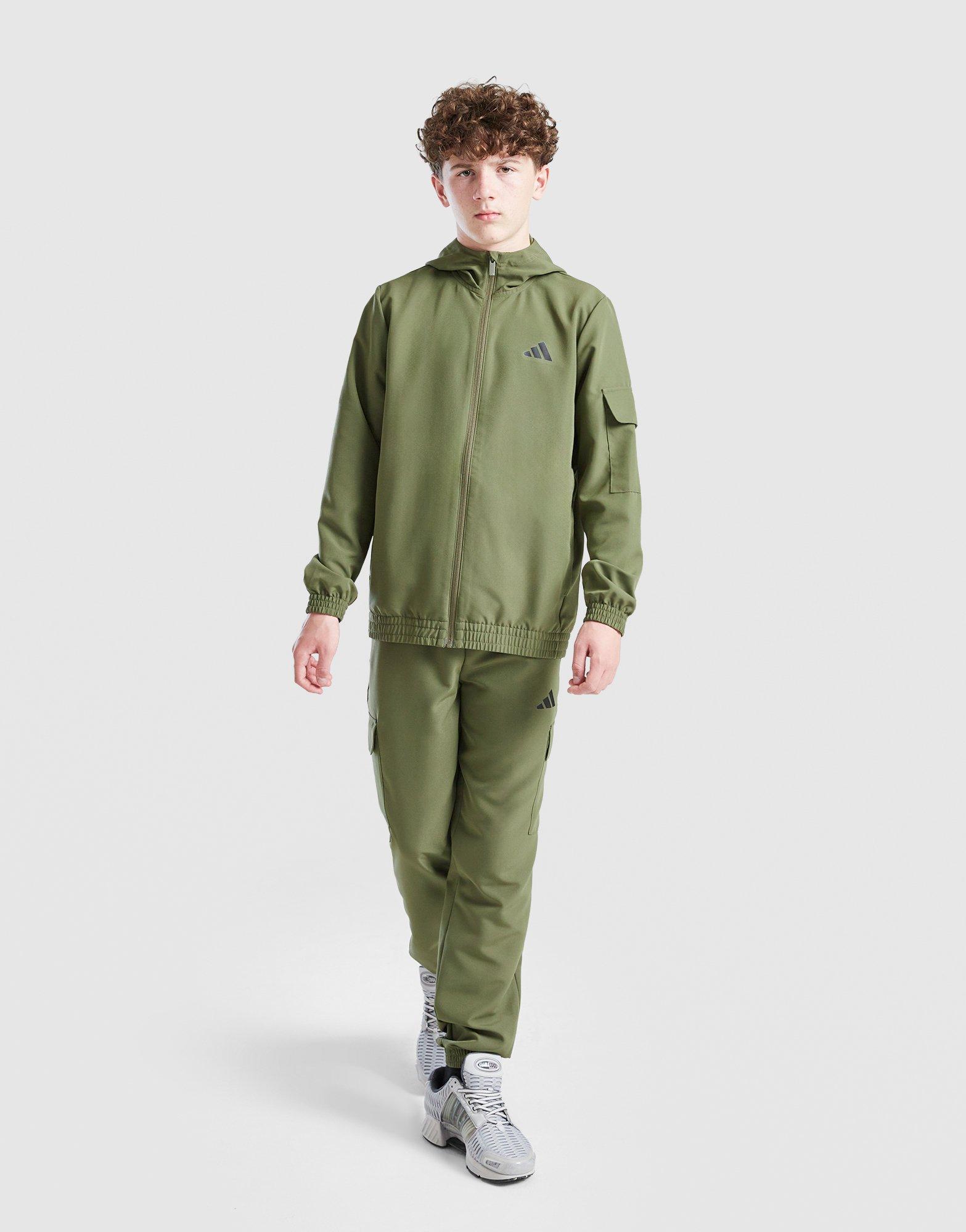 adidas Woven Full Zip Tracksuit Junior