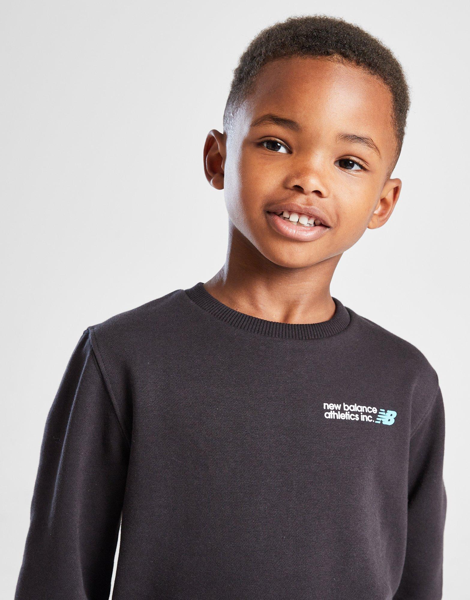 New Balance Linear Logo Crew Tracksuit Children