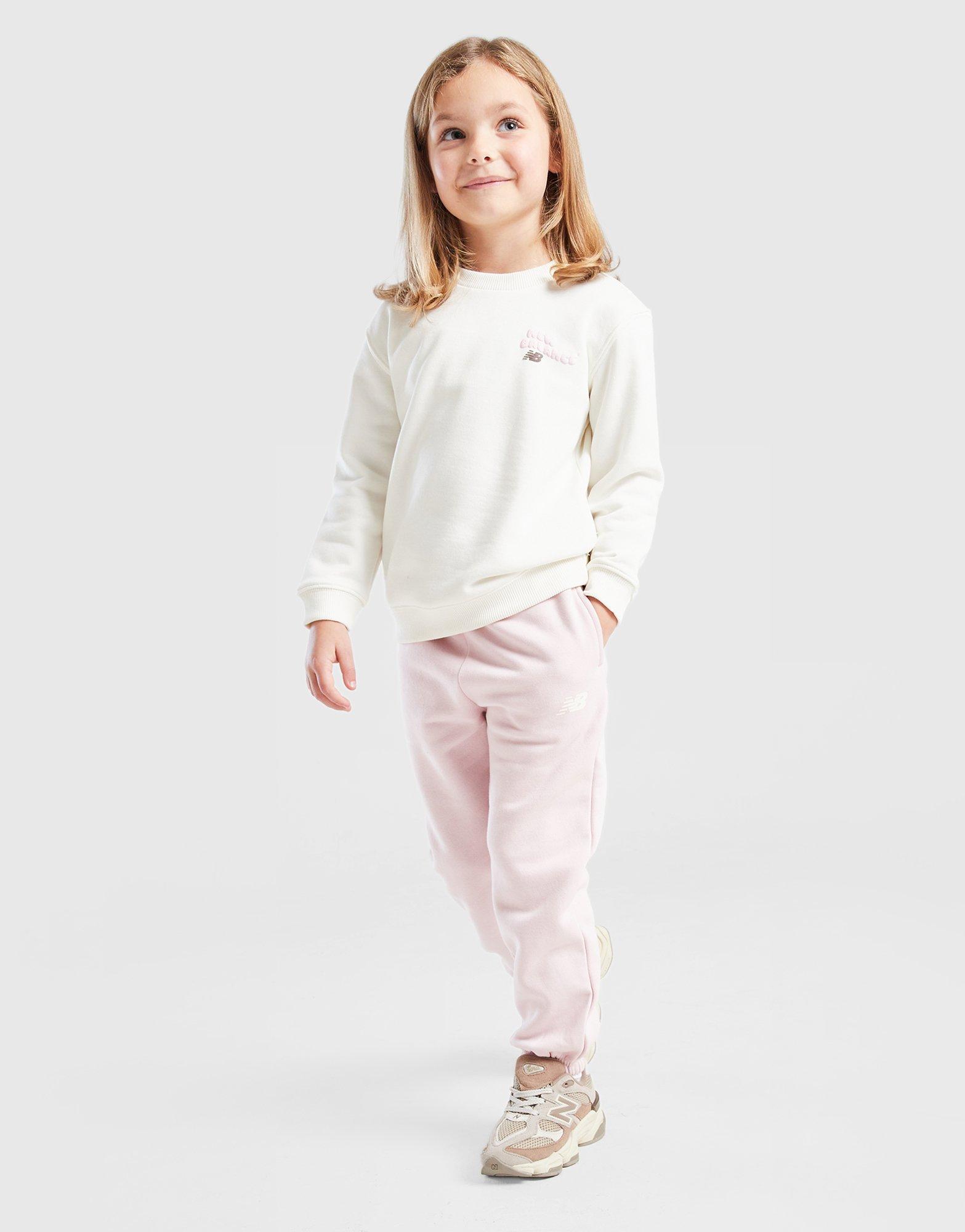 New Balance Girls' Bubble Graphic Crew Tracksuit Children