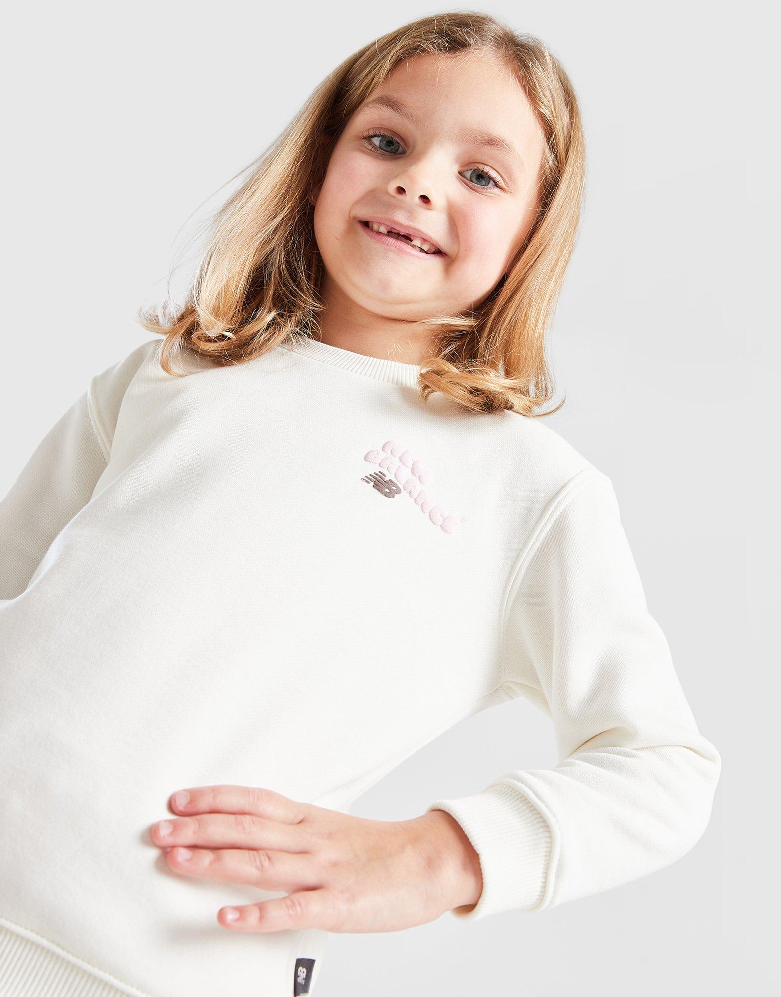 New Balance Girls' Bubble Graphic Crew Tracksuit Children