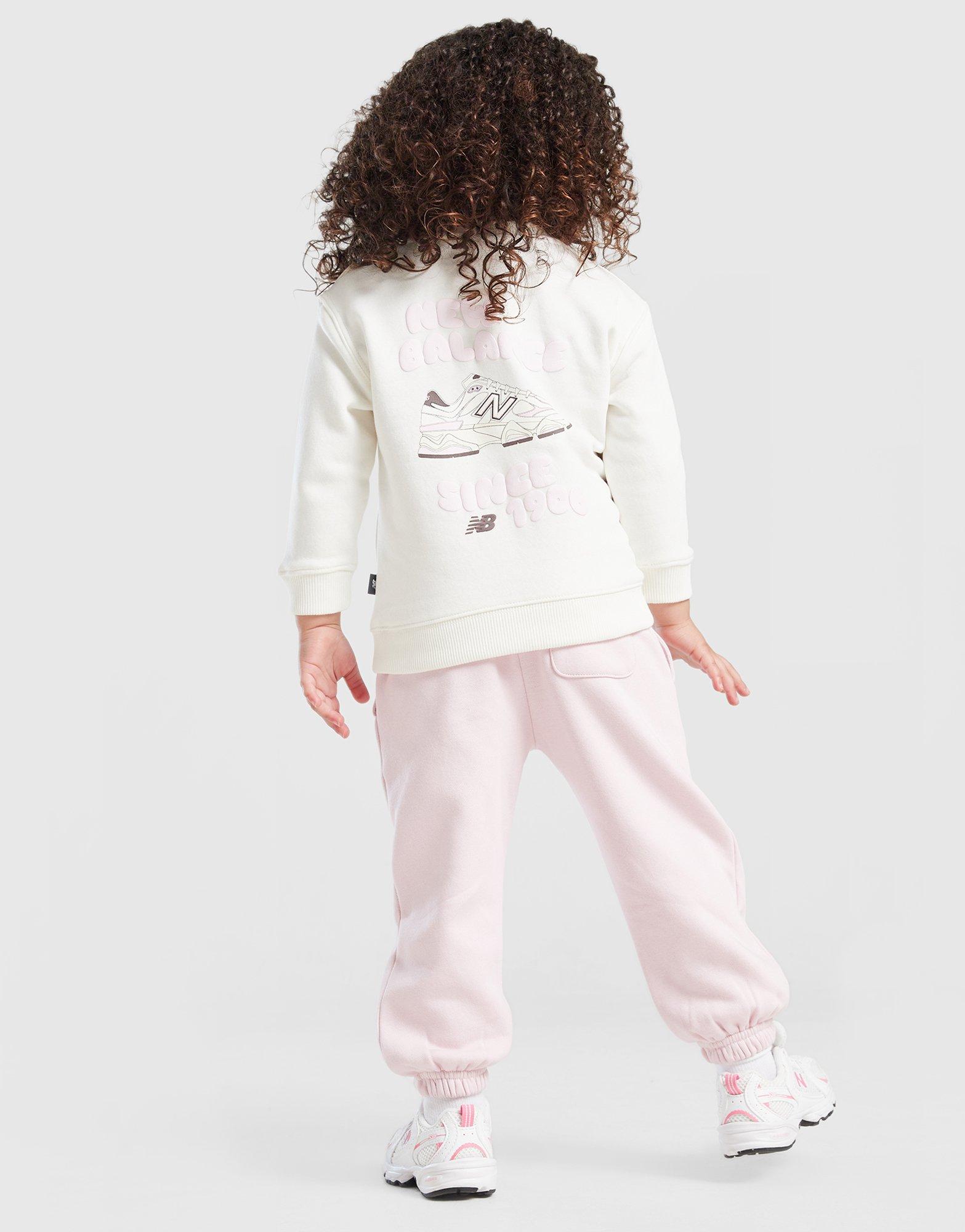 New Balance Girls' Bubble Graphic Crew Tracksuit Infant