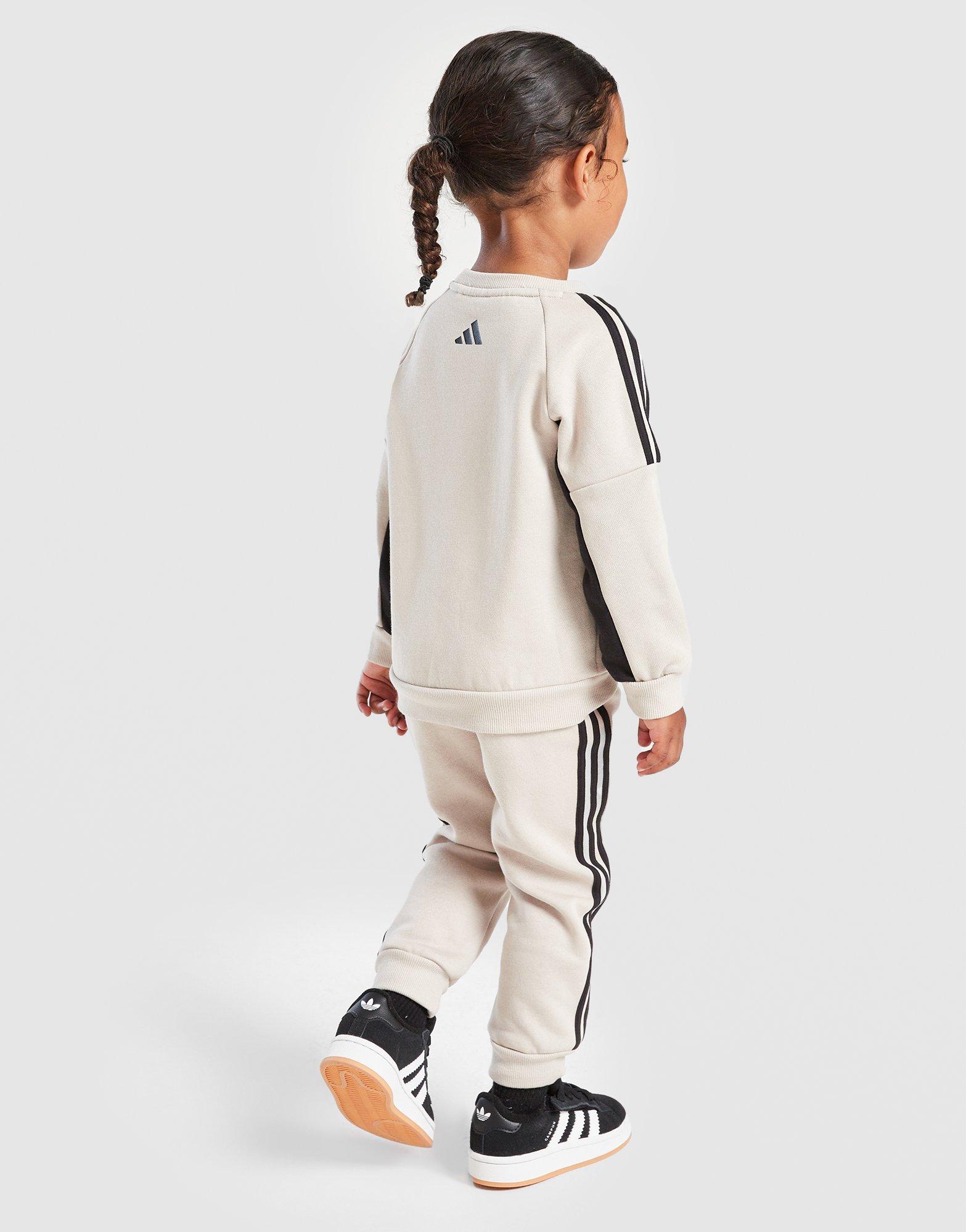 adidas Colour Block Linear Crew Tracksuit Infant