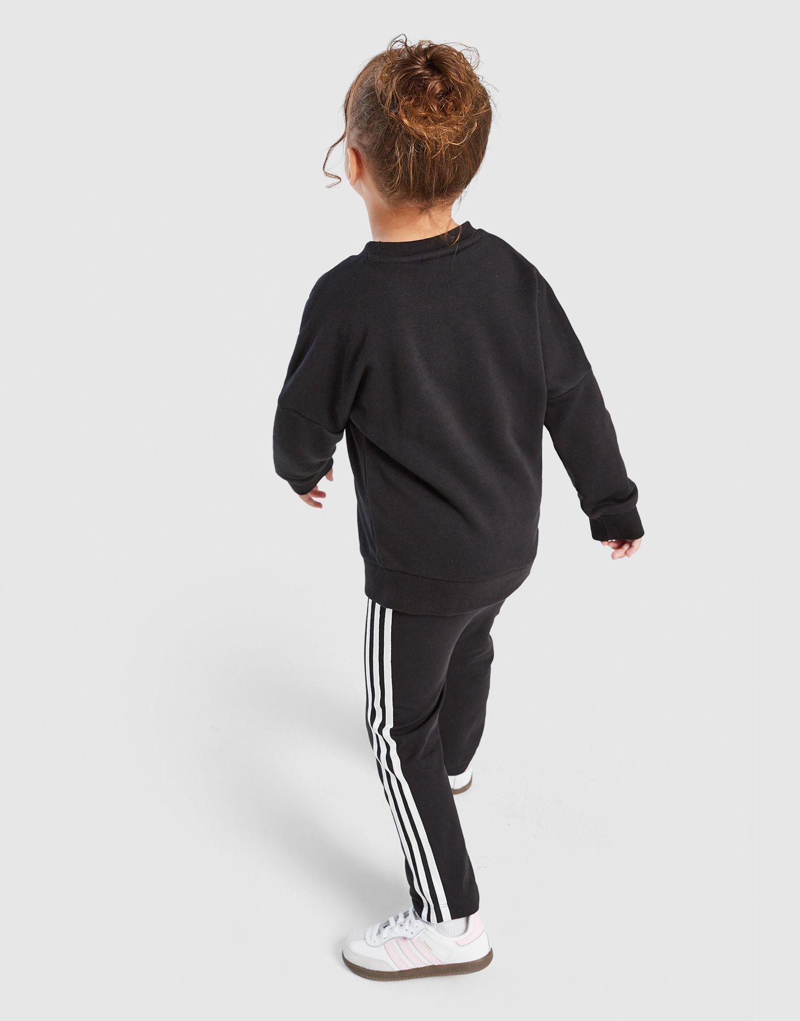 adidas Originals Girls' Trefoil Flare Crew Tracksuit Infant