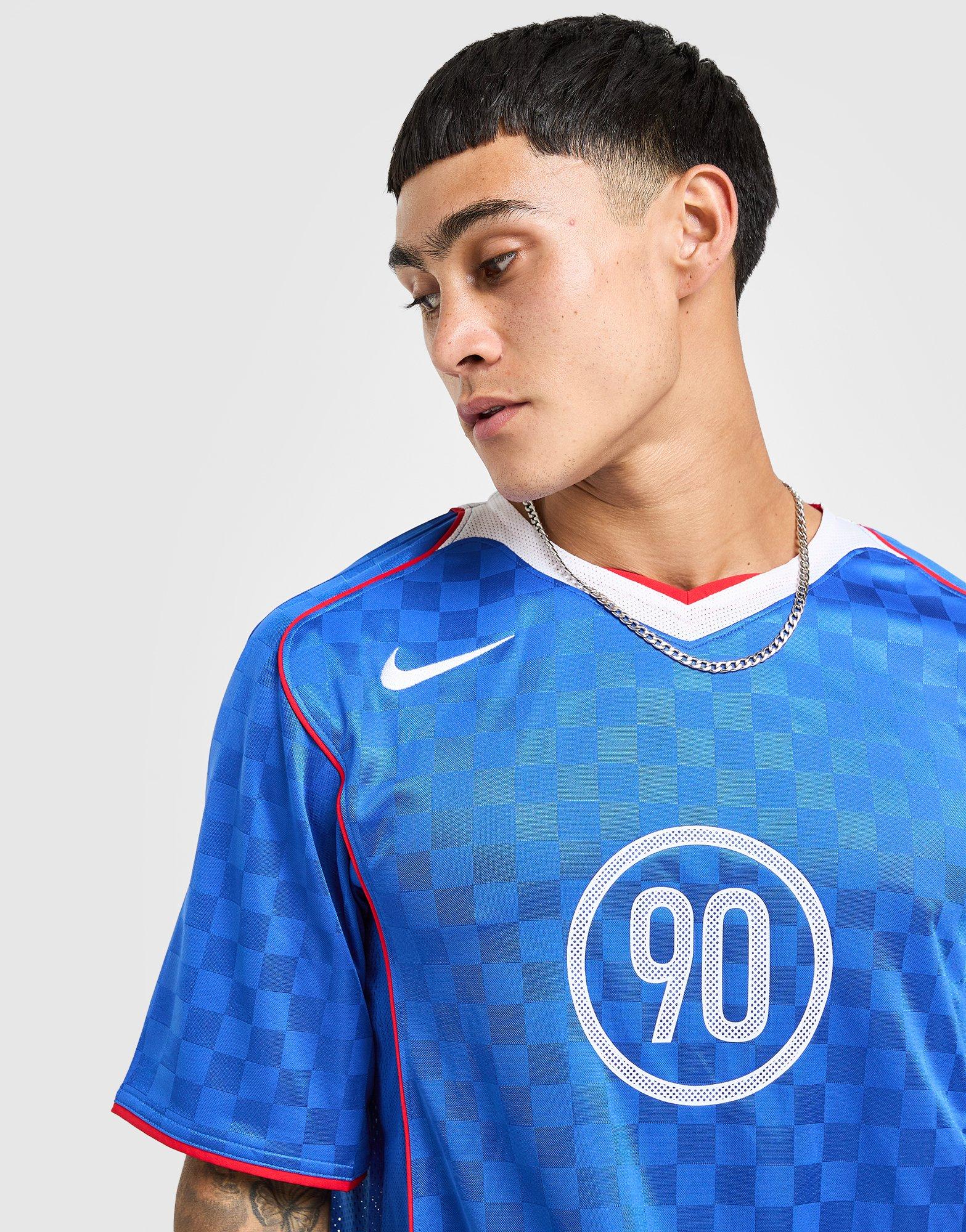 ウェア 90s NIKE soccer italy game shirts M blue 90s soccer jersey - Gem