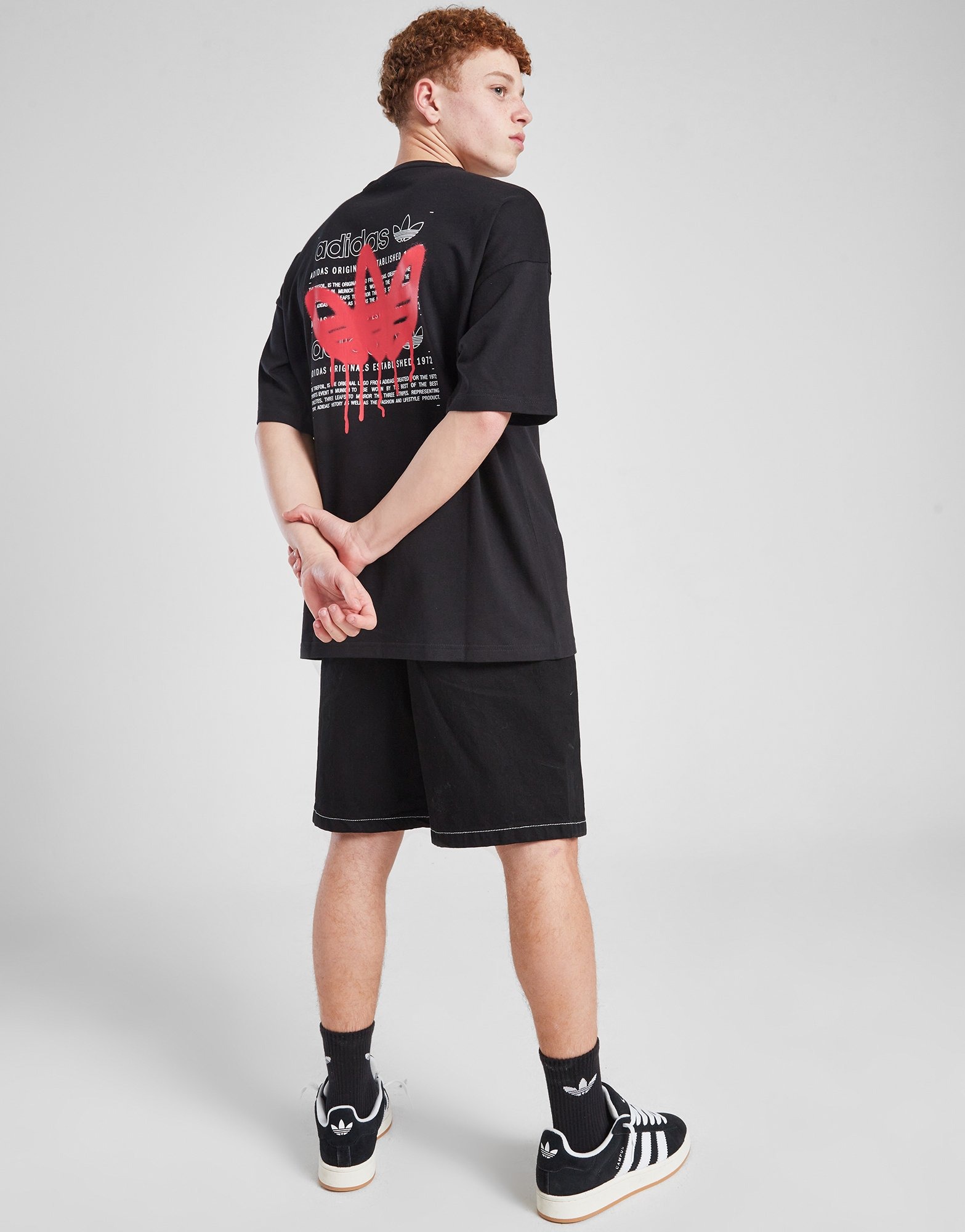 ■adidas■ T-shirt cut 3S fitted shorts JG4111 Adidas Original Adicolor Shorts Tee Set Kids