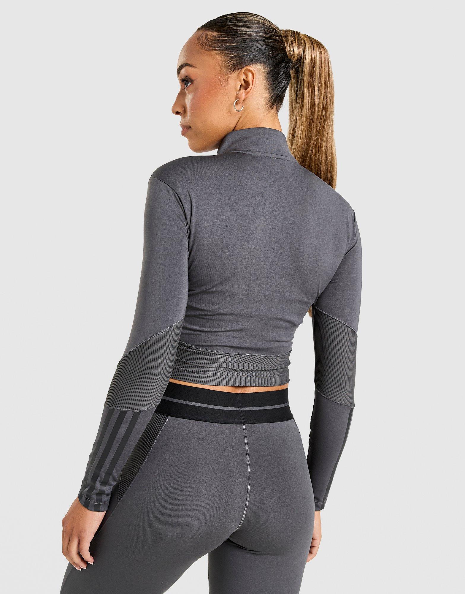 adidas Hyperglam Ribbed Full Zip Top