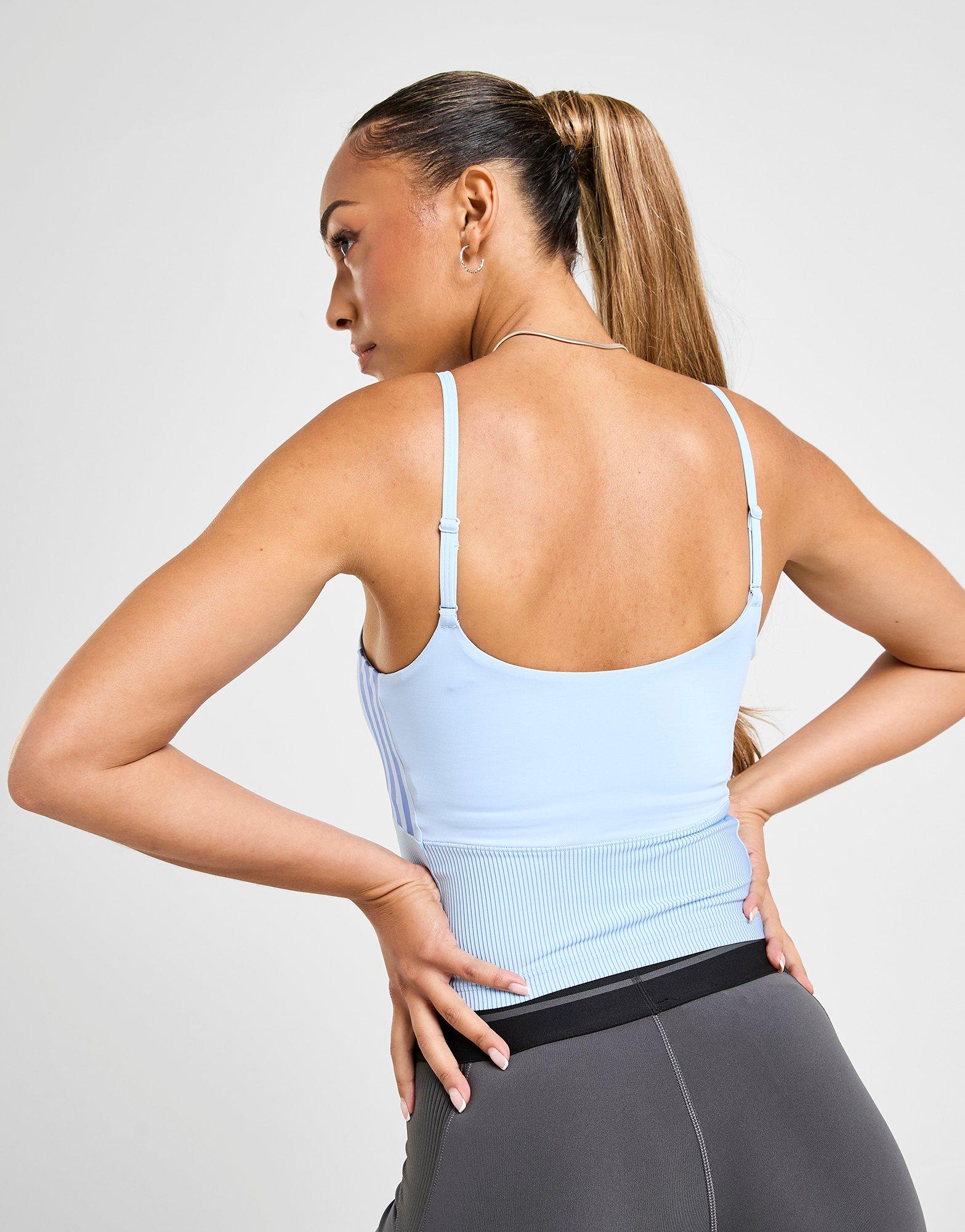Blue adidas Hyperglam Rib Tank Top - JD Sports Global