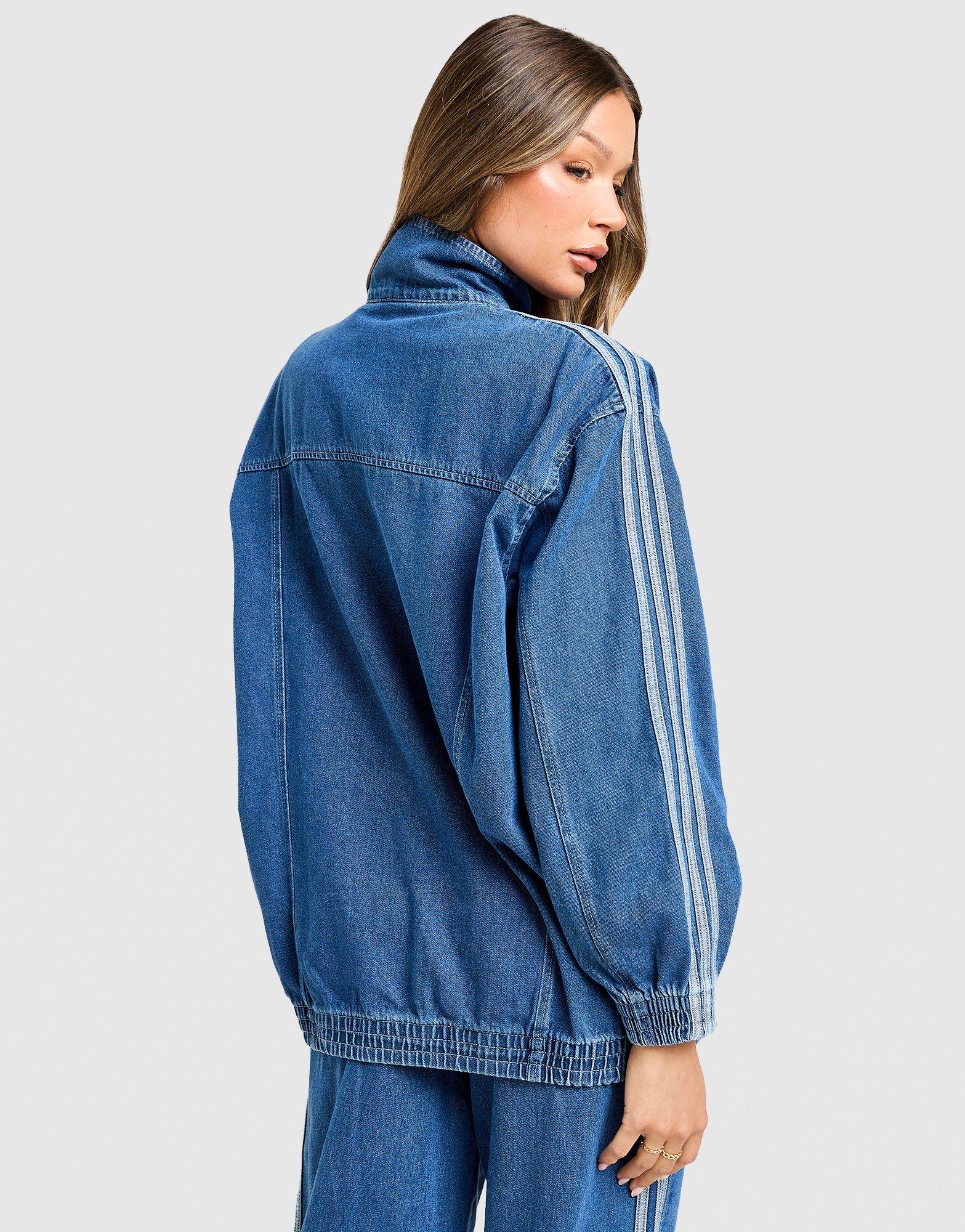 adidas DENIM FIREBIRD TRACKTOP Lサイズ ② Blue adidas Originals Oversized Denim Firebird Track Top