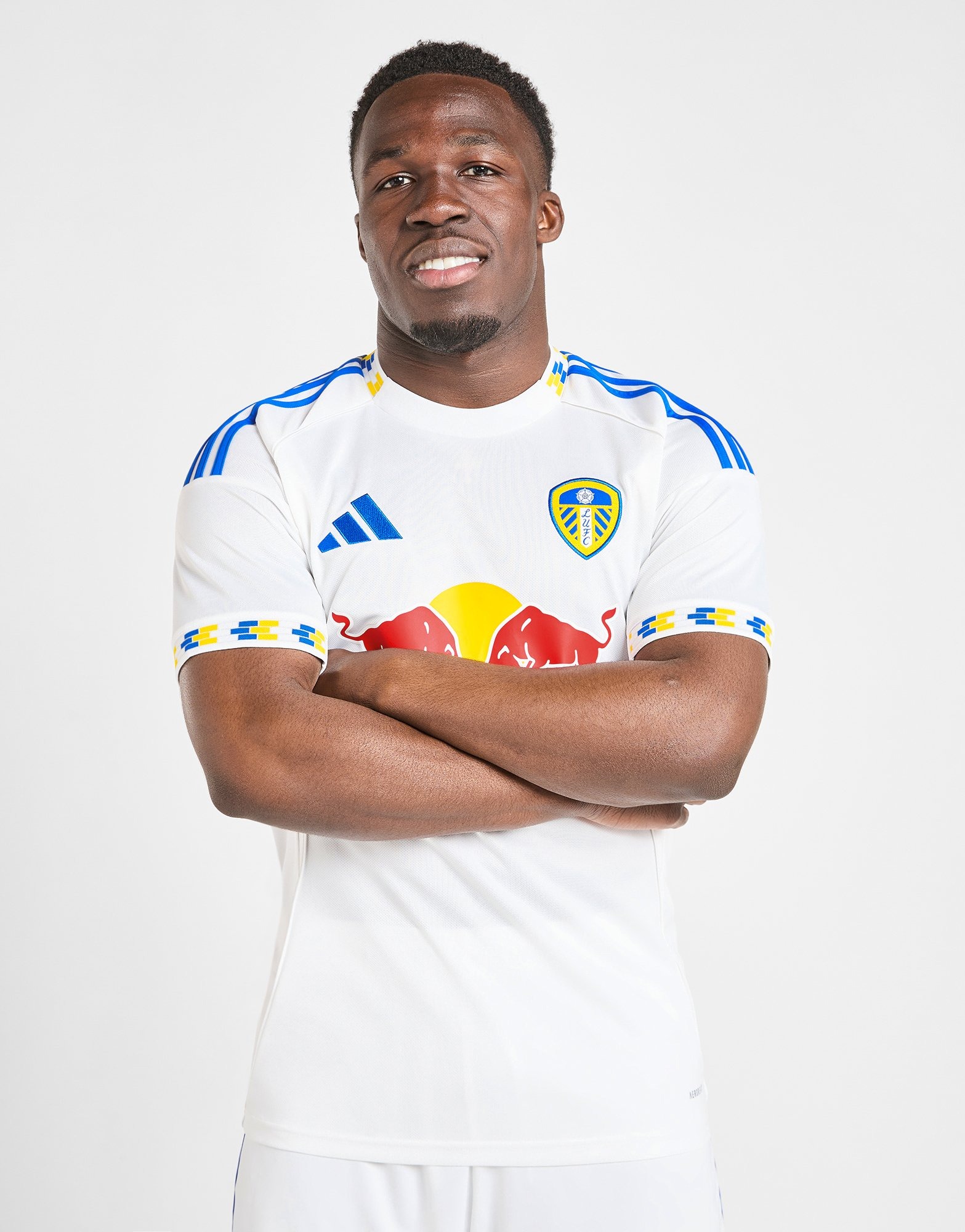 White adidas Leeds United FC 2025/26 Home Shirt - JD Sports