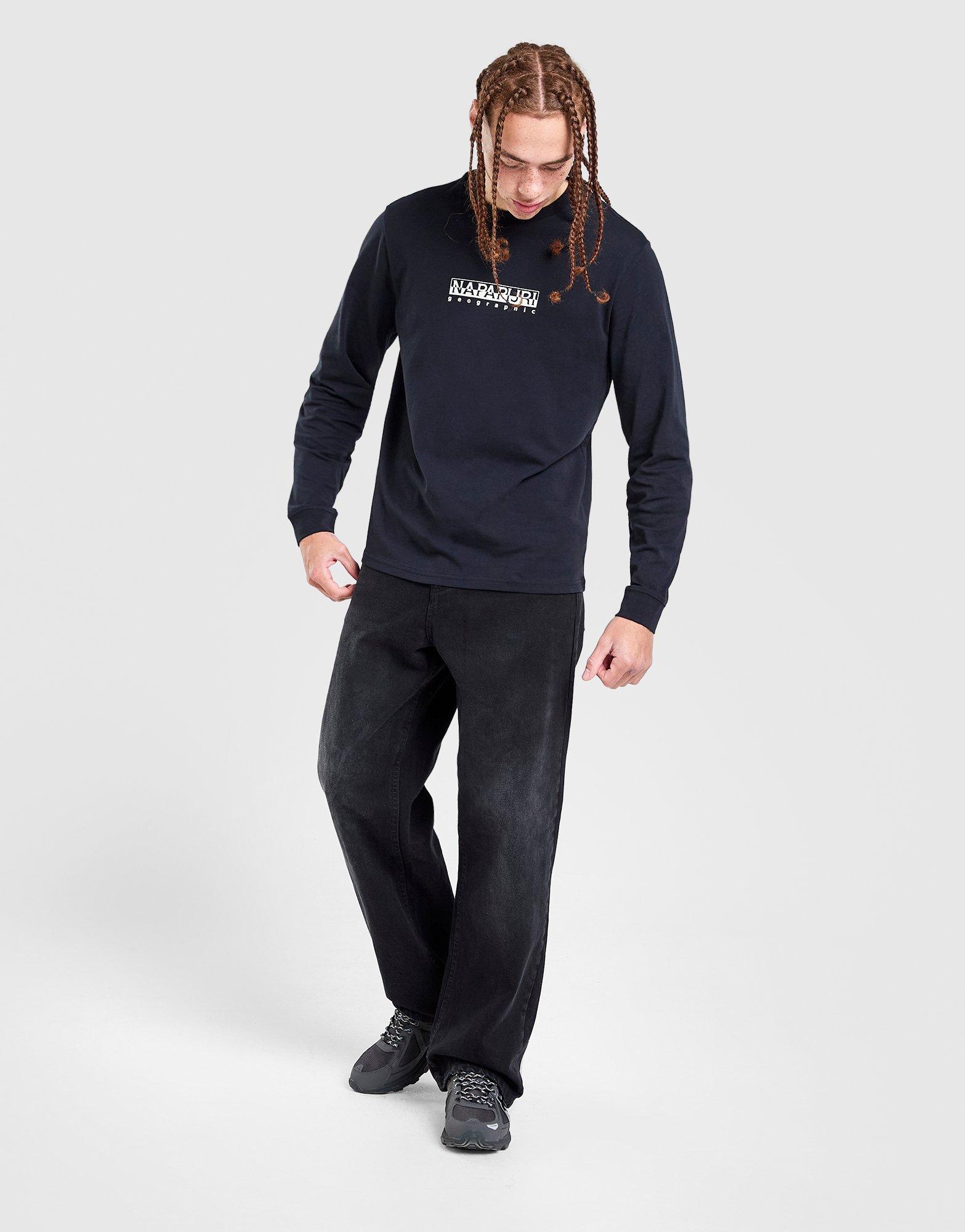 Napapijri T-shirt manches longues dos imprimé Grid