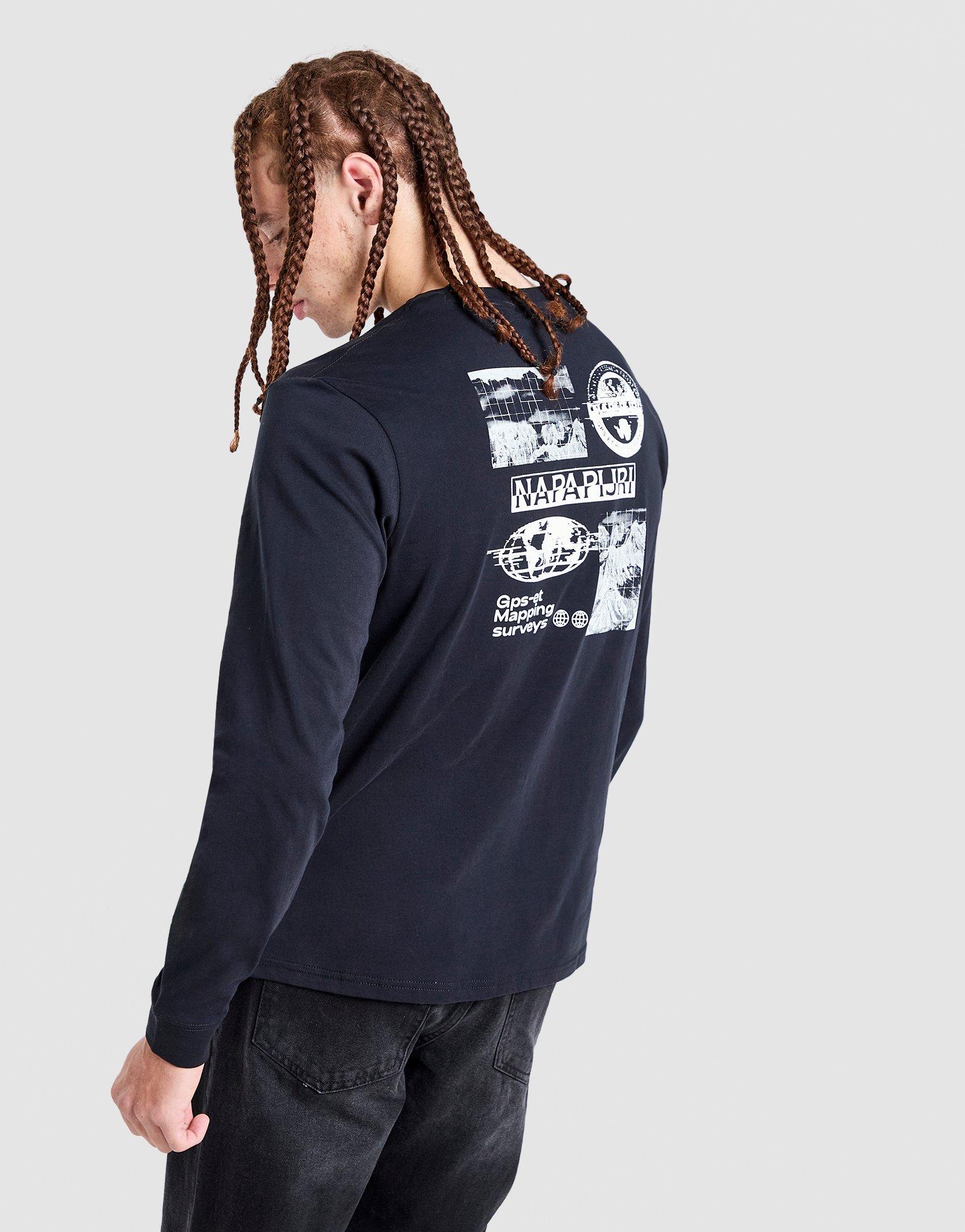 Napapijri T-shirt manches longues dos imprimé Grid