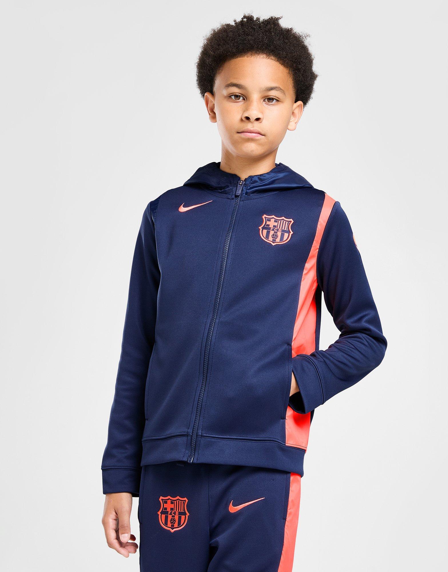 Nike FC Barcelona Hooded Tracksuit Junior