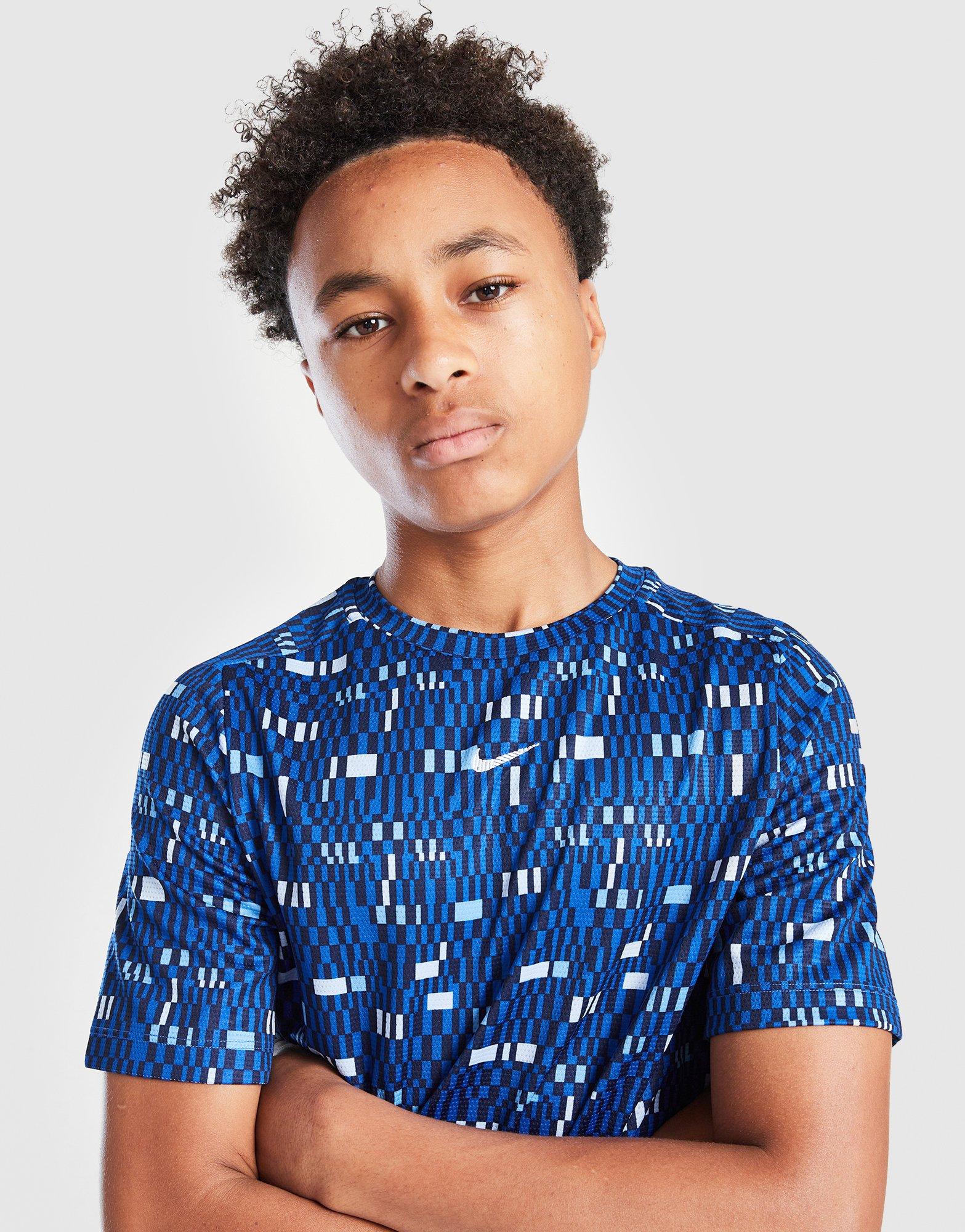 Nike Dri-FIT Geometric All Over Print T-Shirt Junior