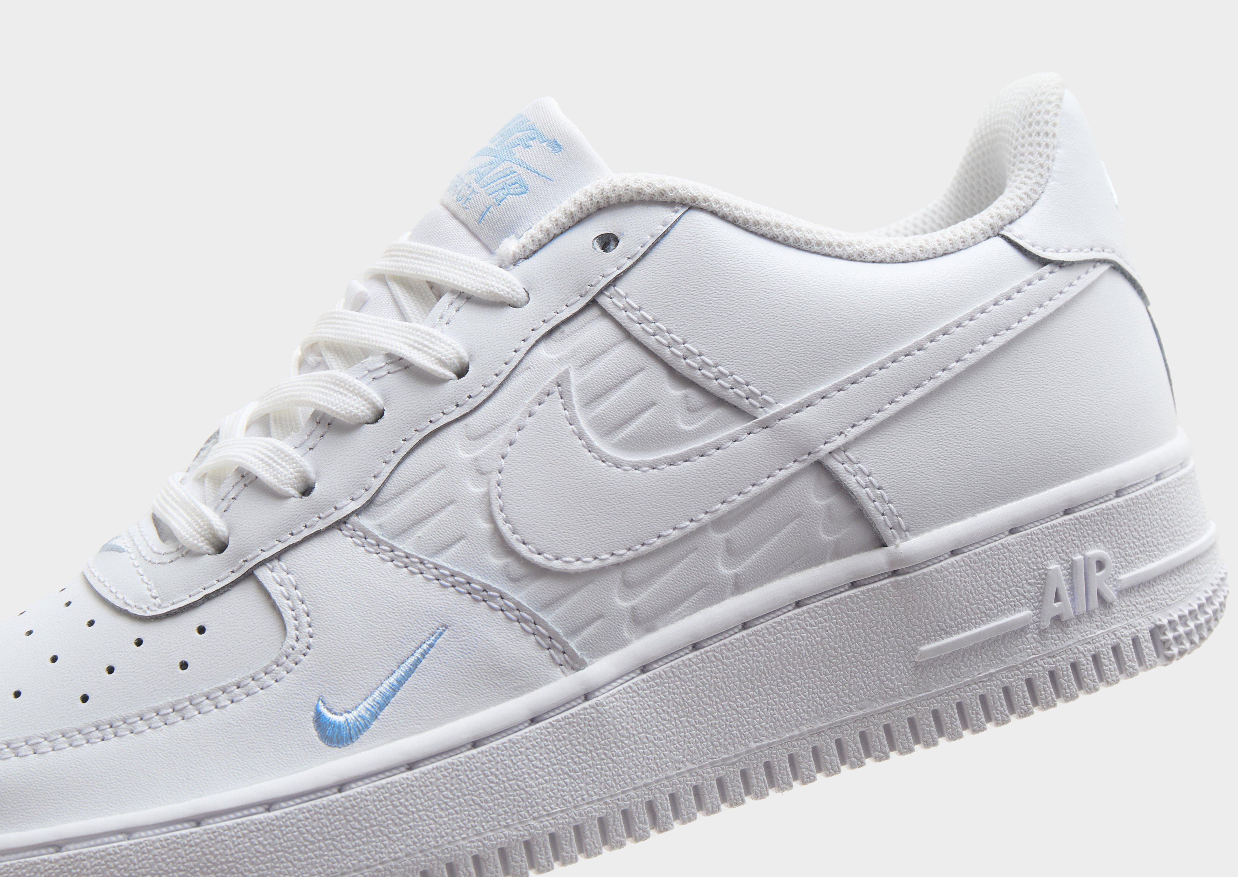White Nike Air Force 1 Emboss Junior - JD Sports Global