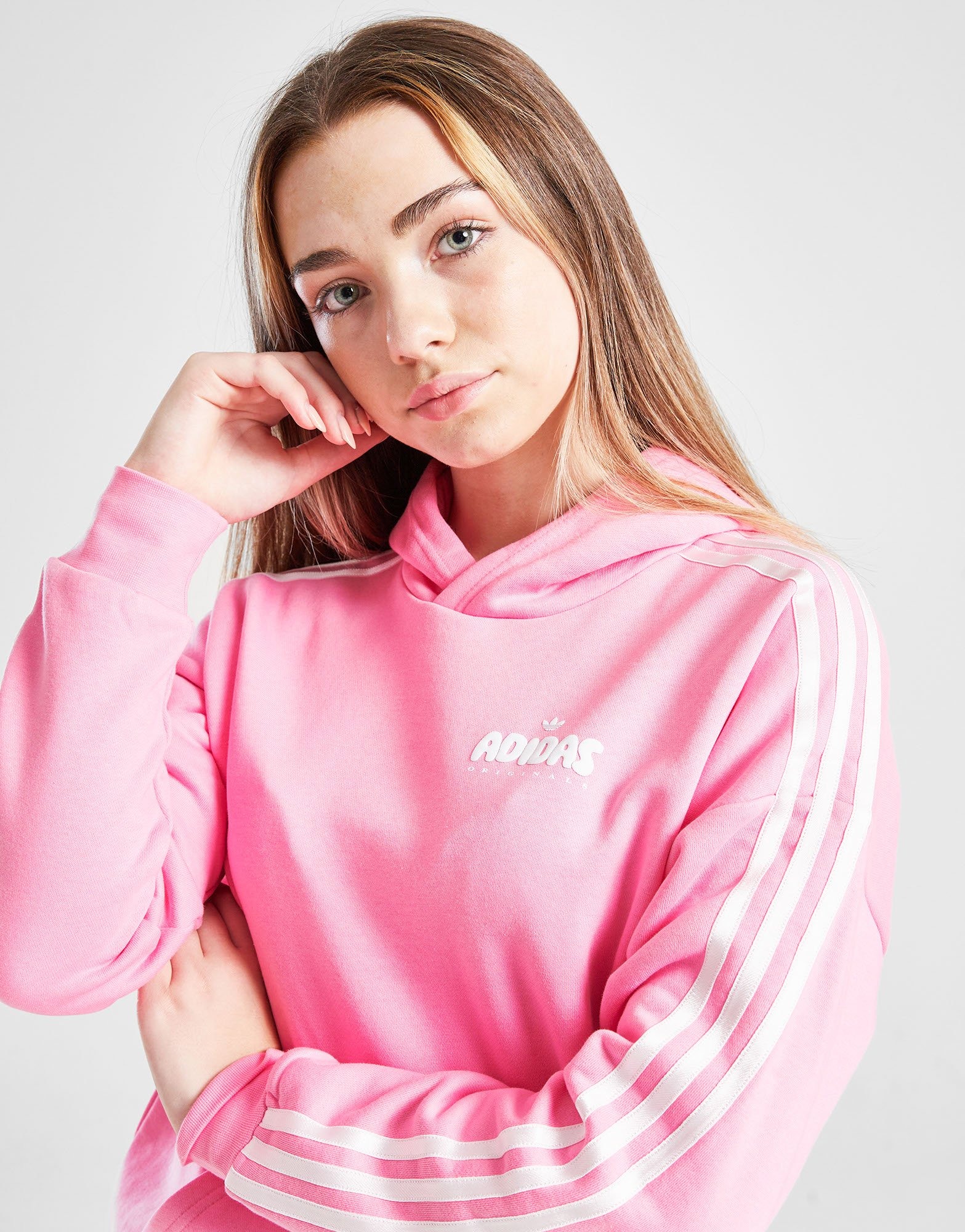 Pink adidas Originals Girls' Bubble Hoodie Junior - JD