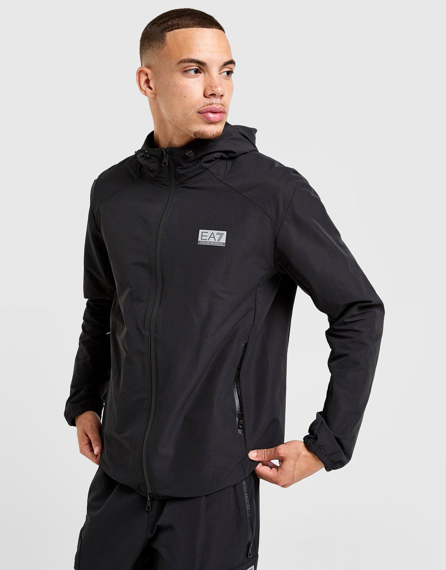 EA7 Emporio Armani Reflective Woven Full Zip Hoodie