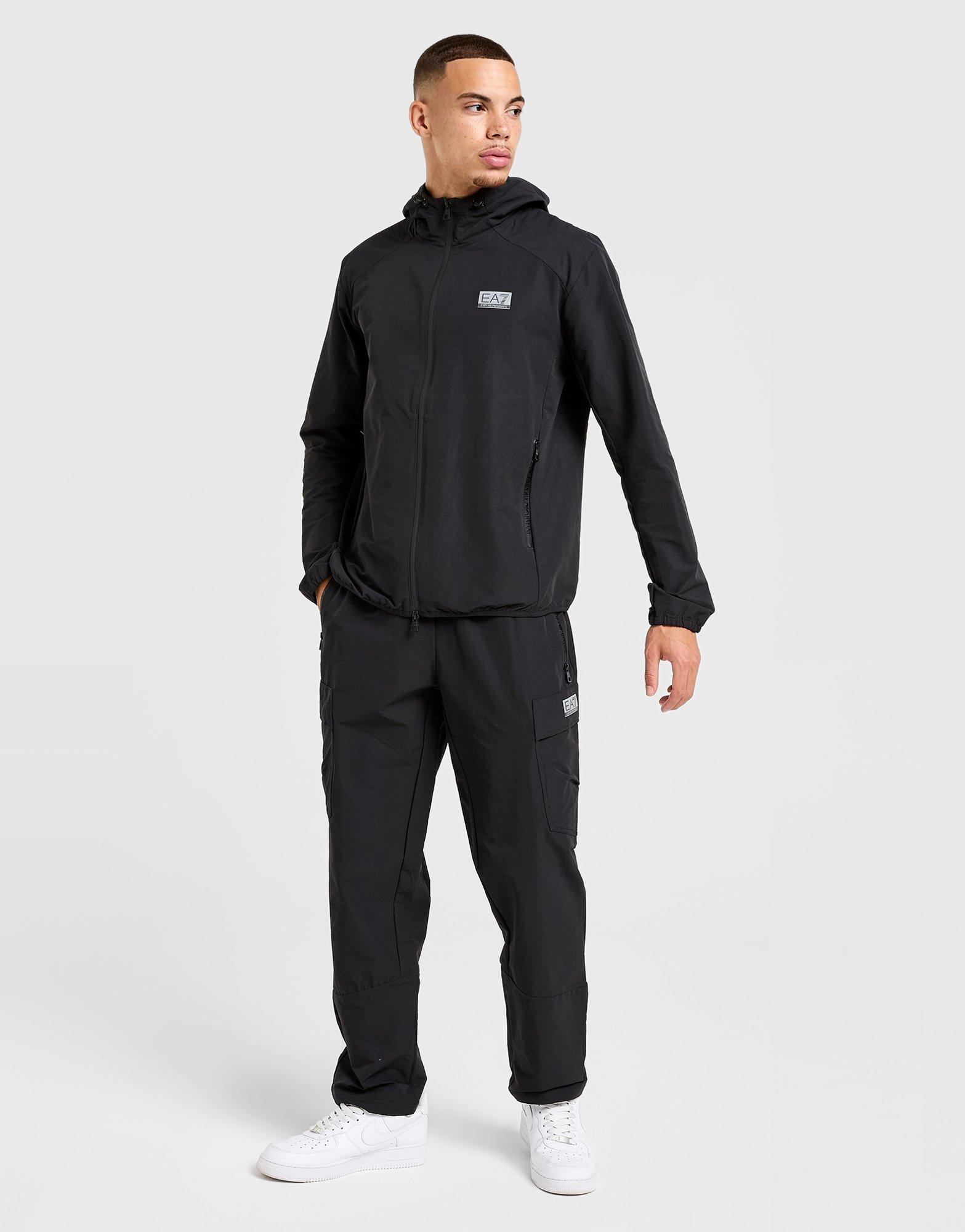 EA7 Emporio Armani Reflective Woven Full Zip Hoodie