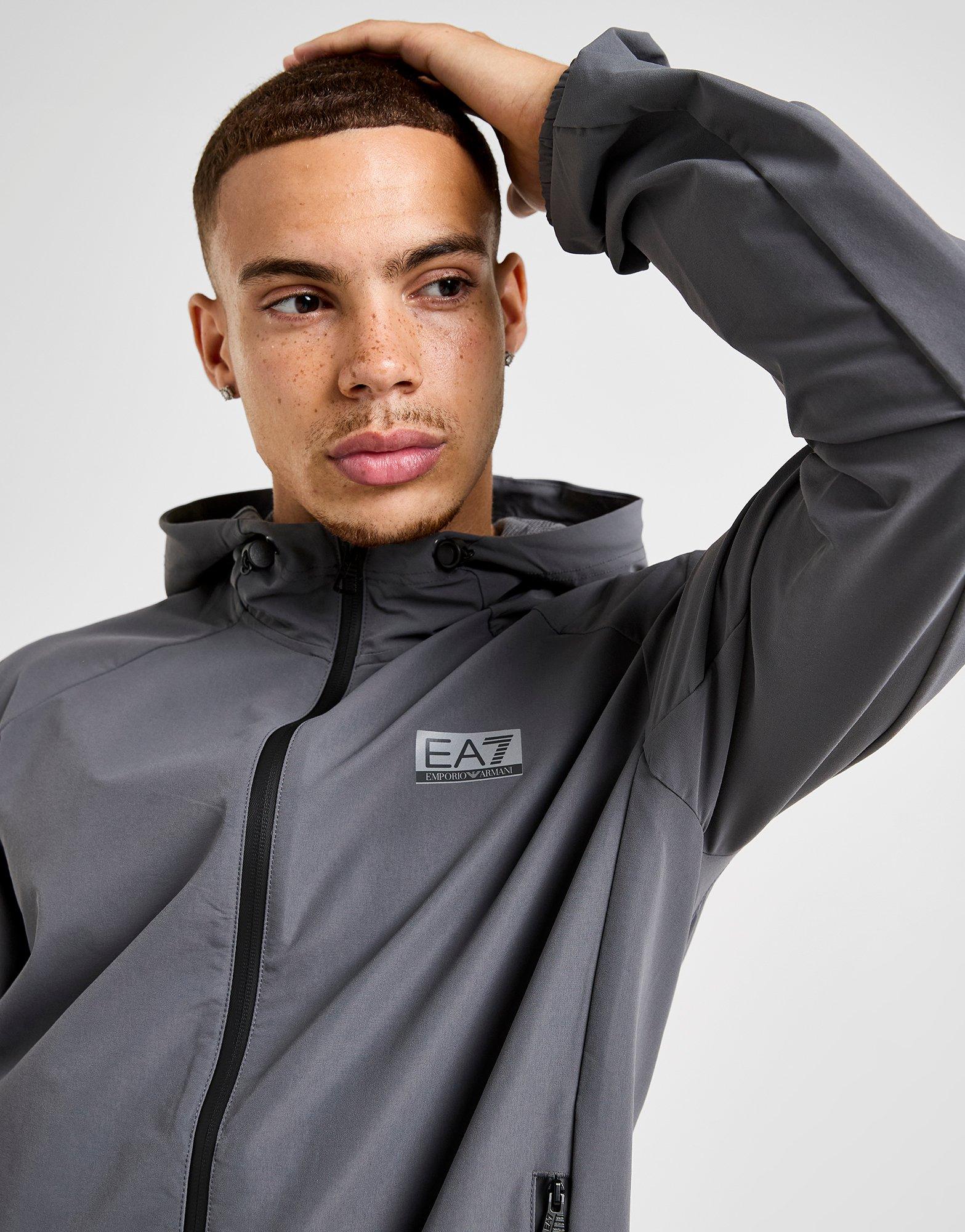 EA7 Emporio Armani Reflective Woven Full Zip Hoodie