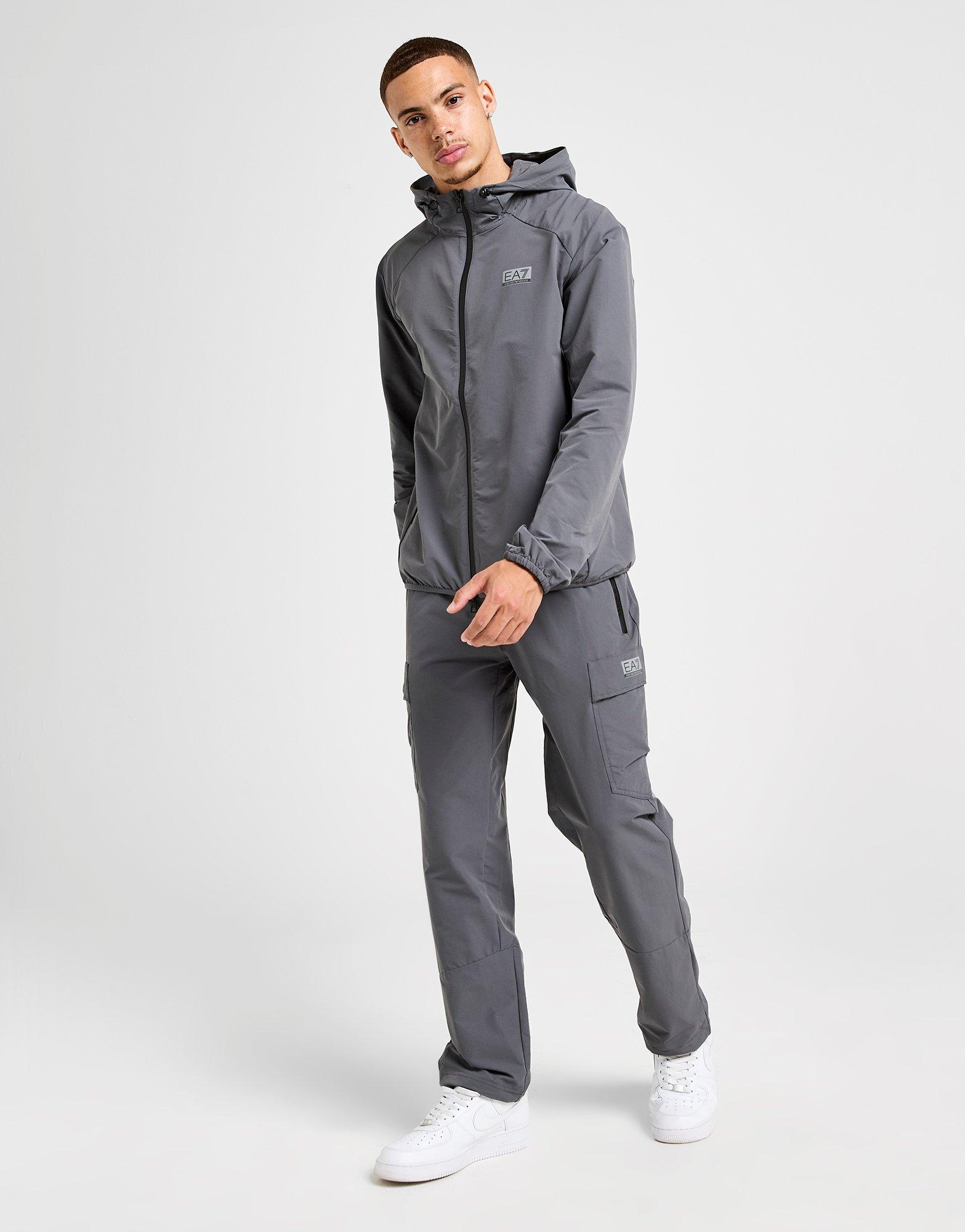 EA7 Emporio Armani Reflective Woven Full Zip Hoodie