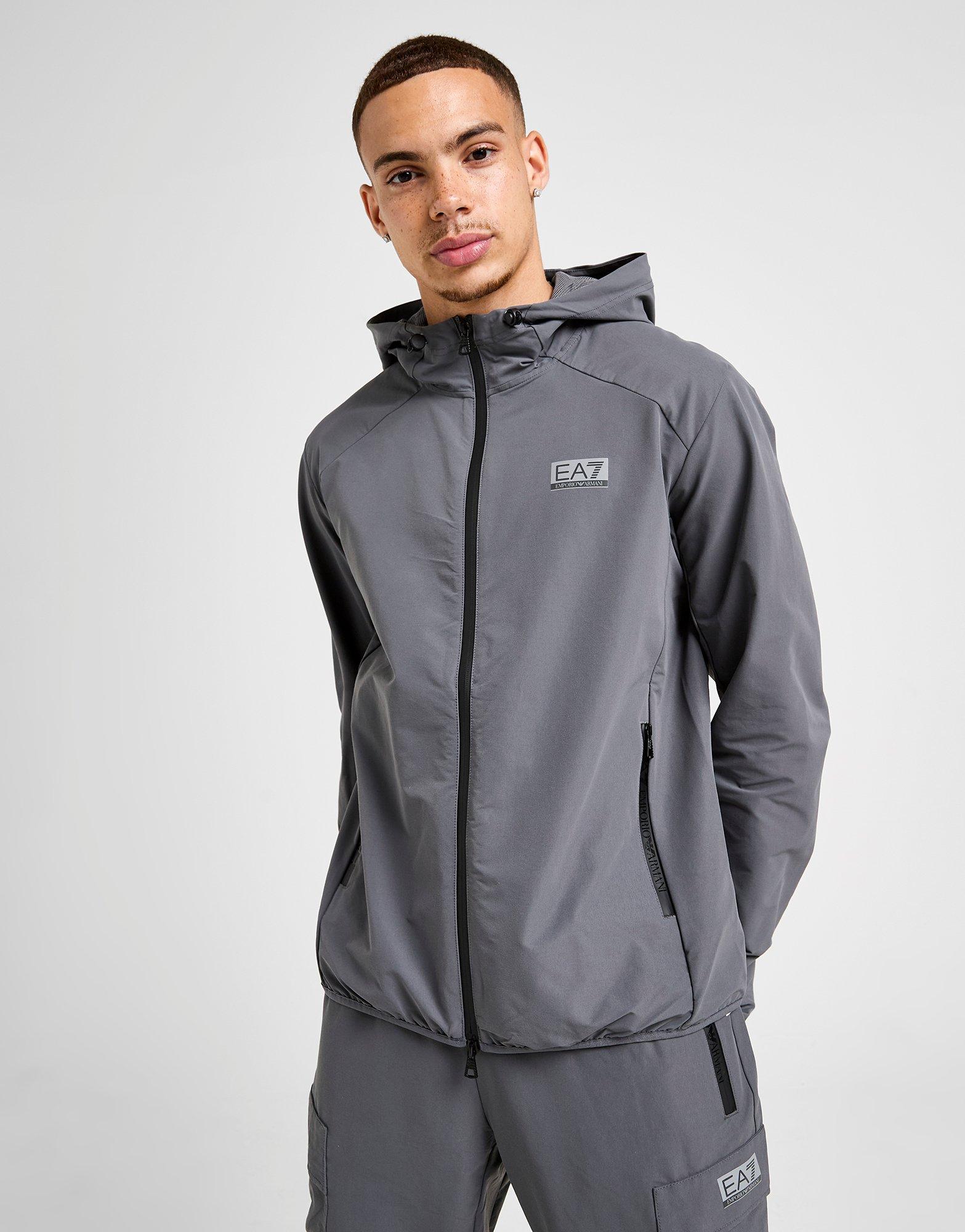EA7 Emporio Armani Reflective Woven Full Zip Hoodie