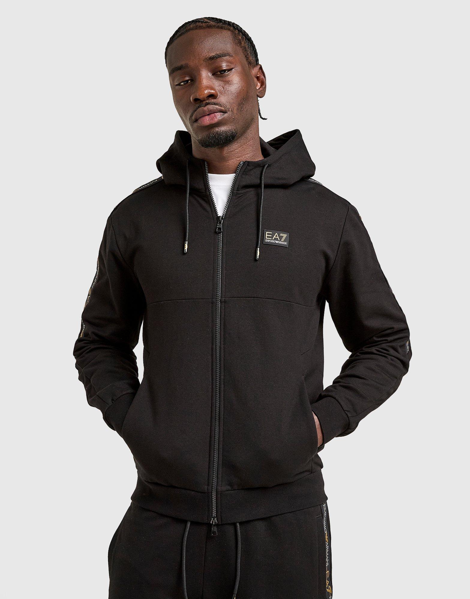 EA7 Emporio Armani Sweat à capuche Tape Zippé Homme