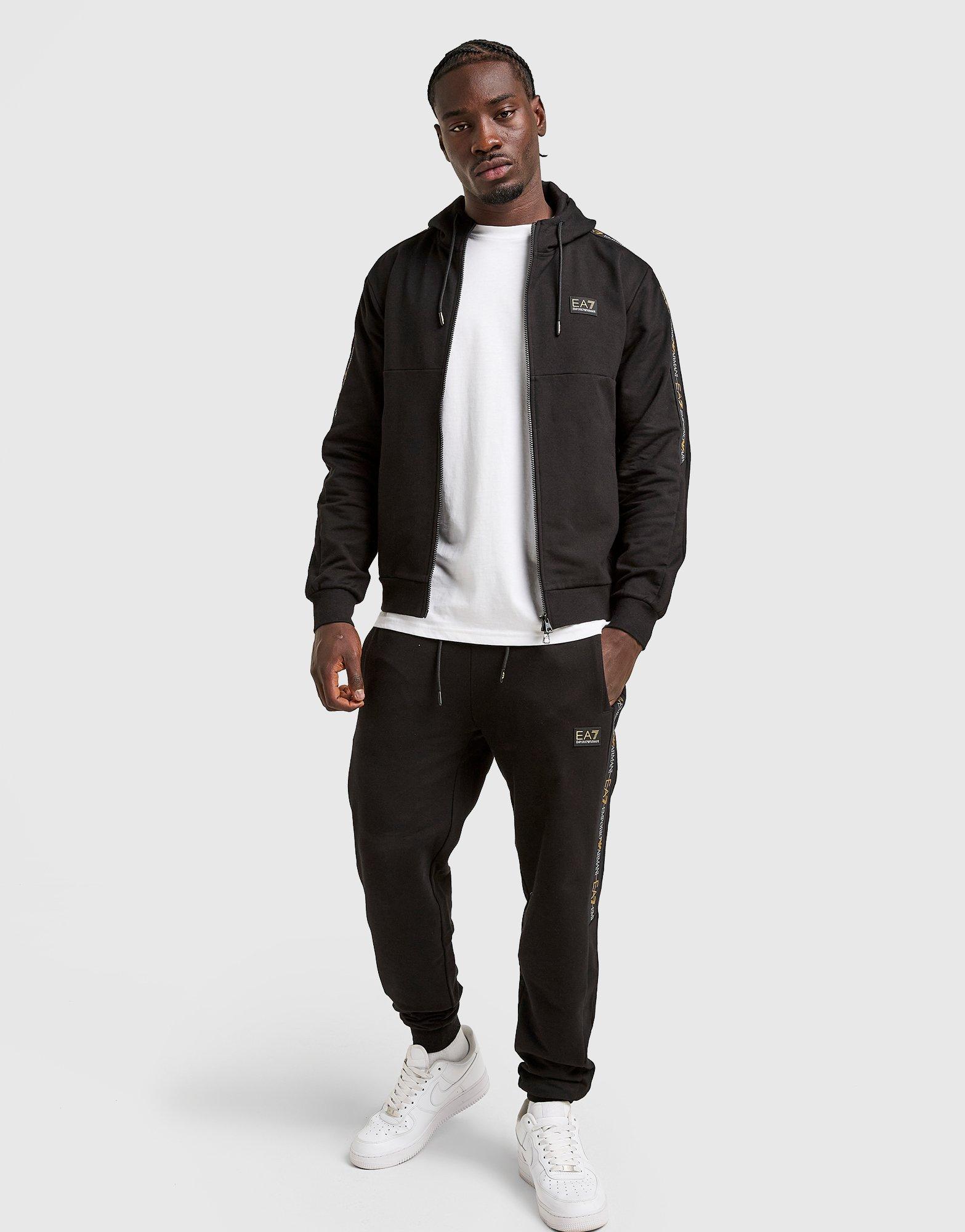 EA7 Emporio Armani Sweat à capuche Tape Zippé Homme