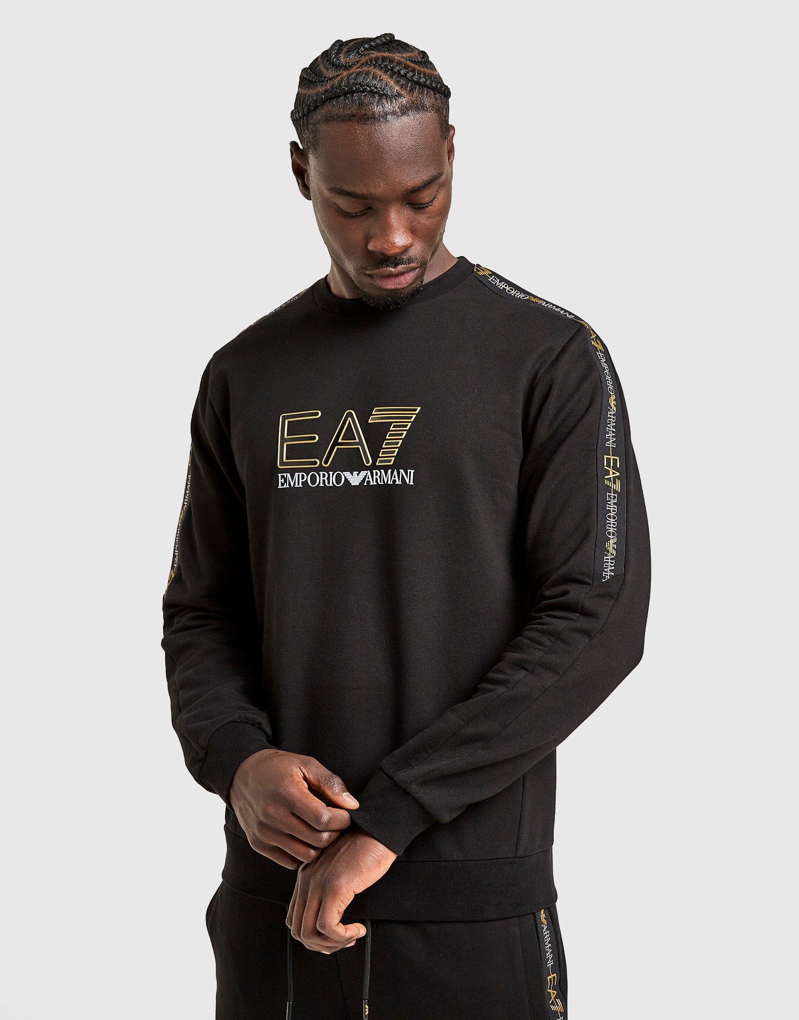 EA7 Emporio Armani Tape Large Logo Crew Sweatshirt