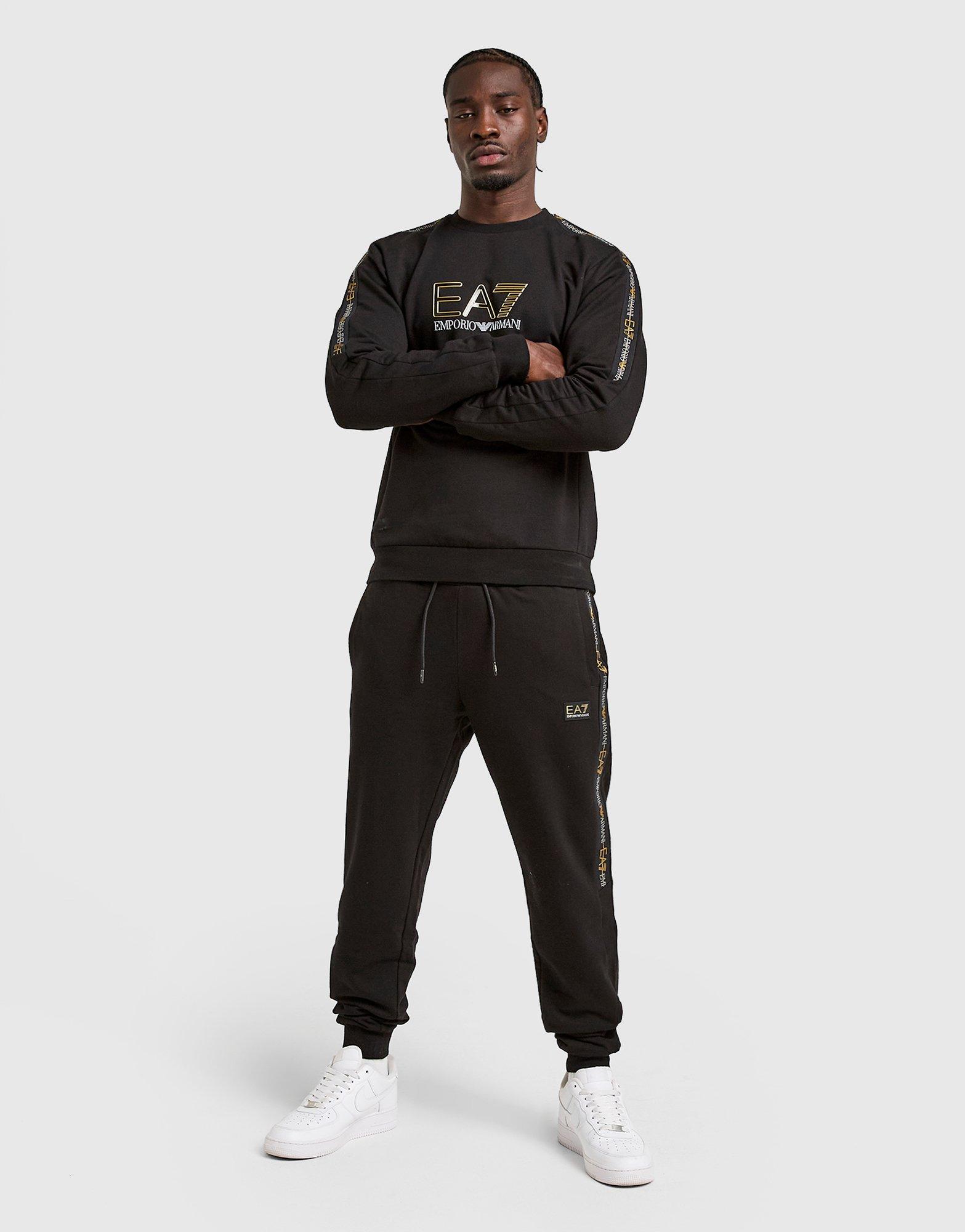 EA7 Emporio Armani Tape Large Logo Crew Sweatshirt