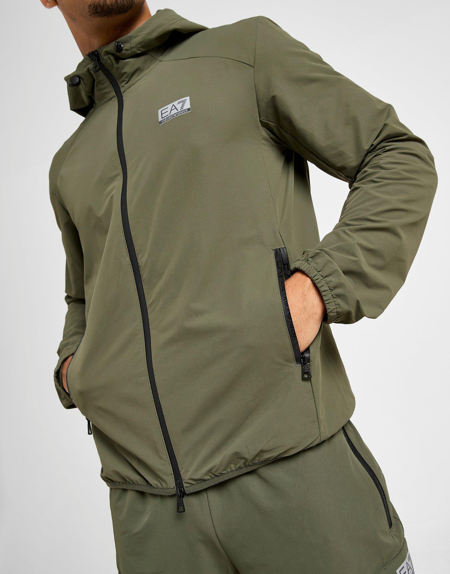 EA7 Emporio Armani Sudadera con capucha Reflective Woven Full Zip