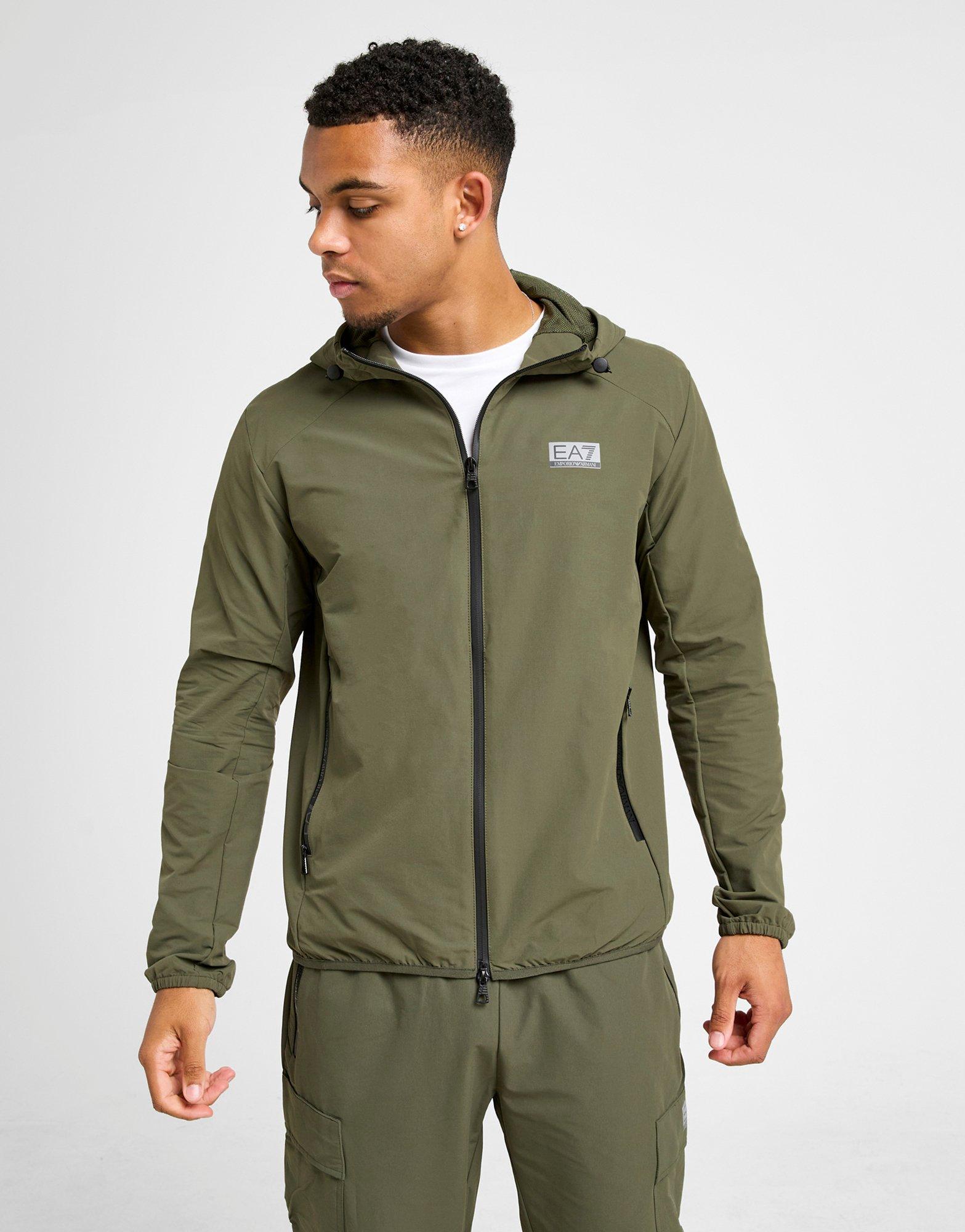 EA7 Emporio Armani Sudadera con capucha Reflective Woven Full Zip