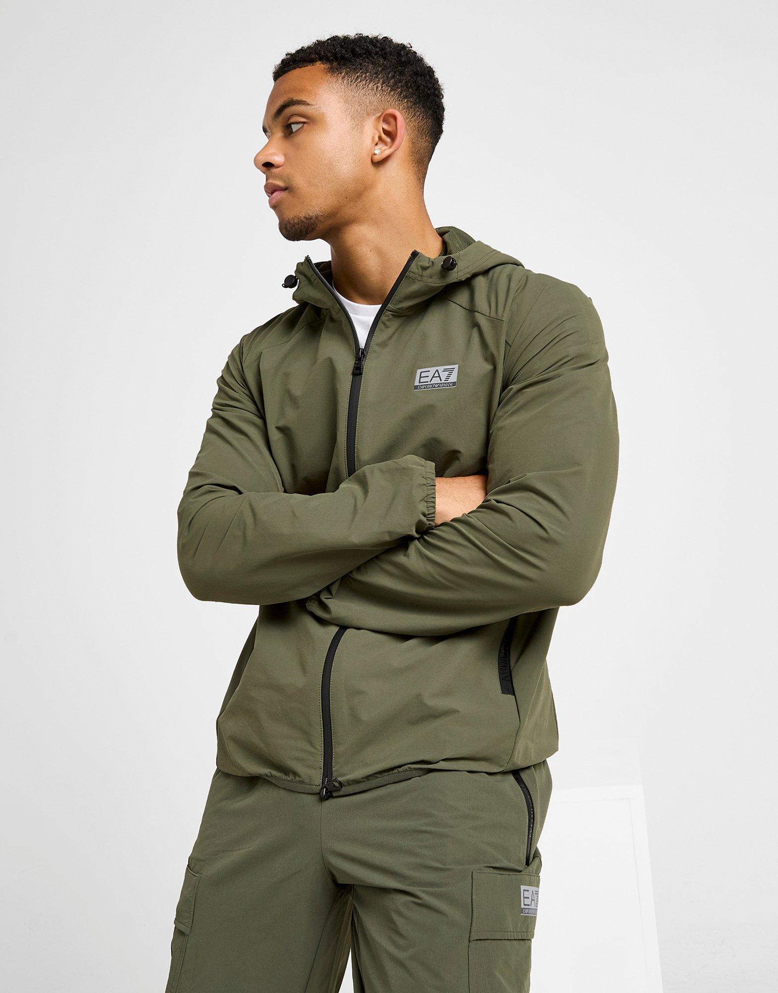 EA7 Emporio Armani Sudadera con capucha Reflective Woven Full Zip