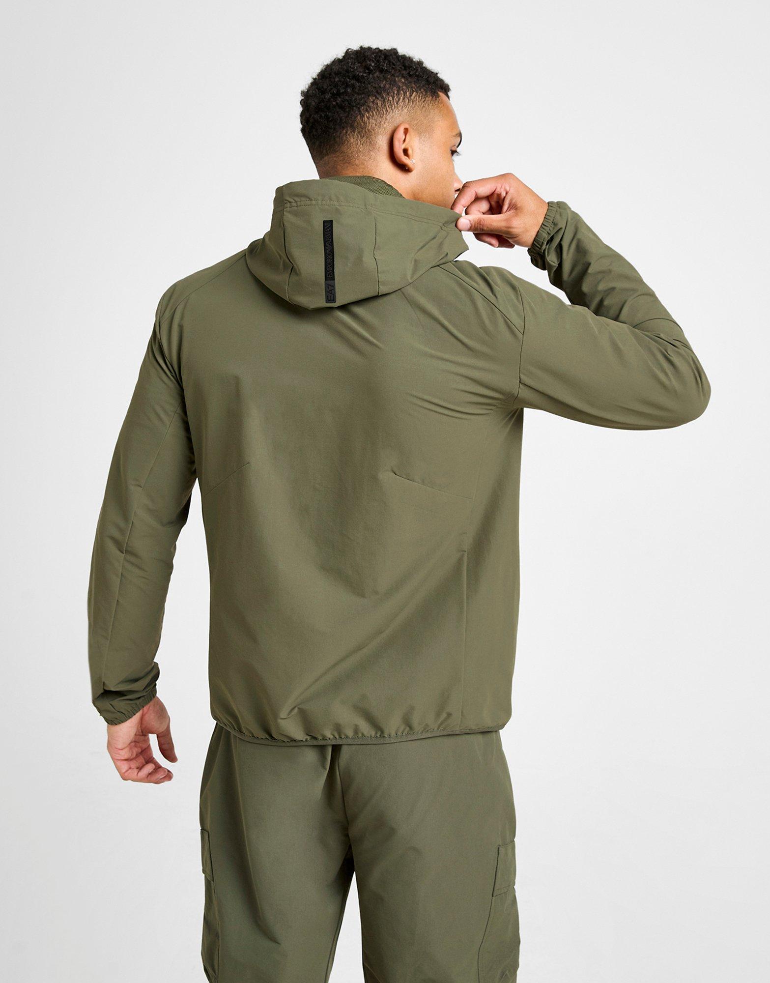 EA7 Emporio Armani Sudadera con capucha Reflective Woven Full Zip