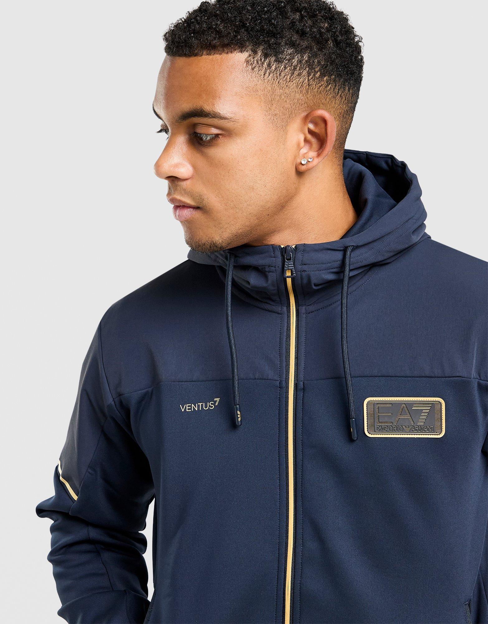 EA7 Emporio Armani Sweat à capuche zippé VENTUS7 Natural