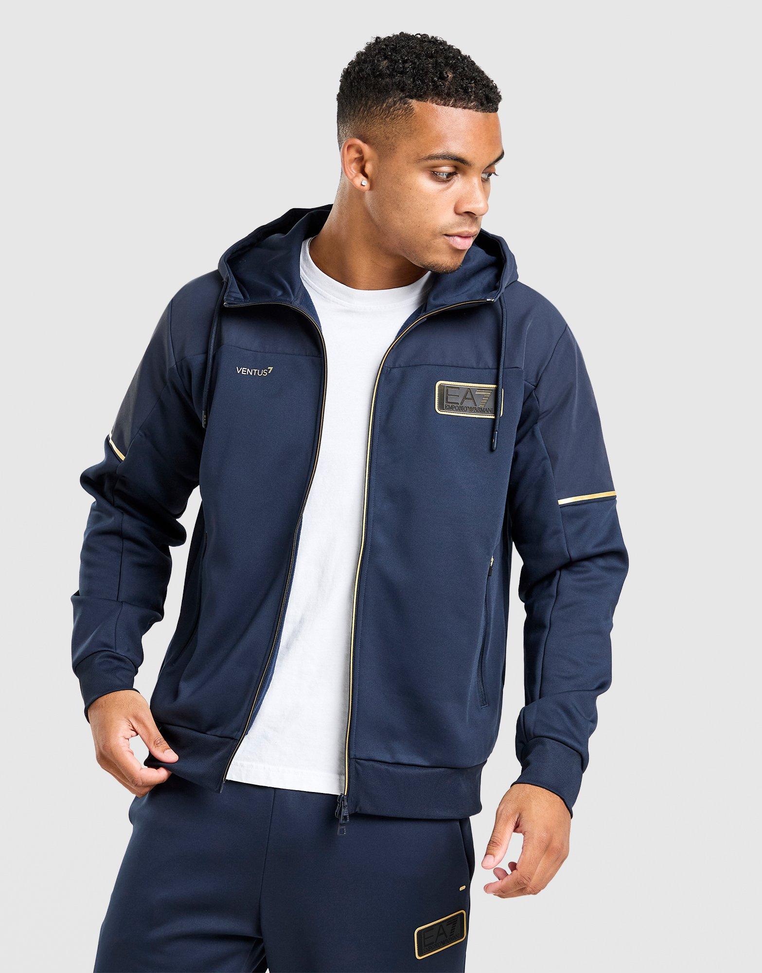 EA7 Emporio Armani Sweat à capuche zippé VENTUS7 Natural