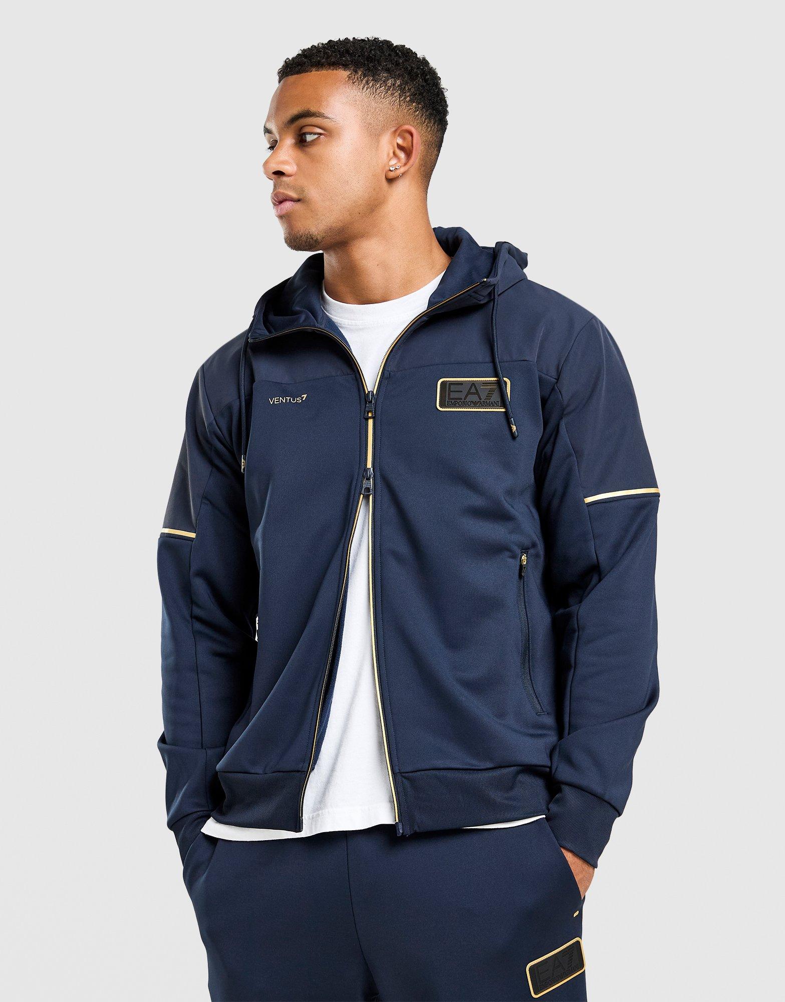 EA7 Emporio Armani Sweat à capuche zippé VENTUS7 Natural