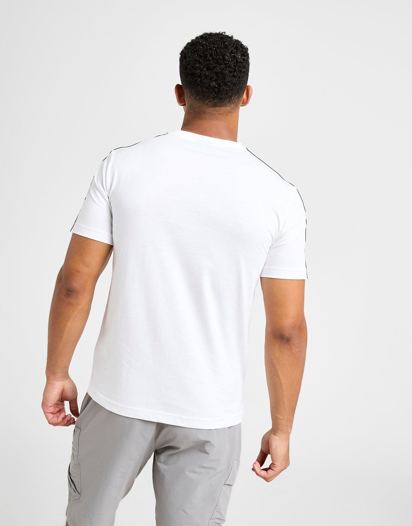 White EA7 Emporio Armani Tape Badge T-Shirt - JD Sports Global