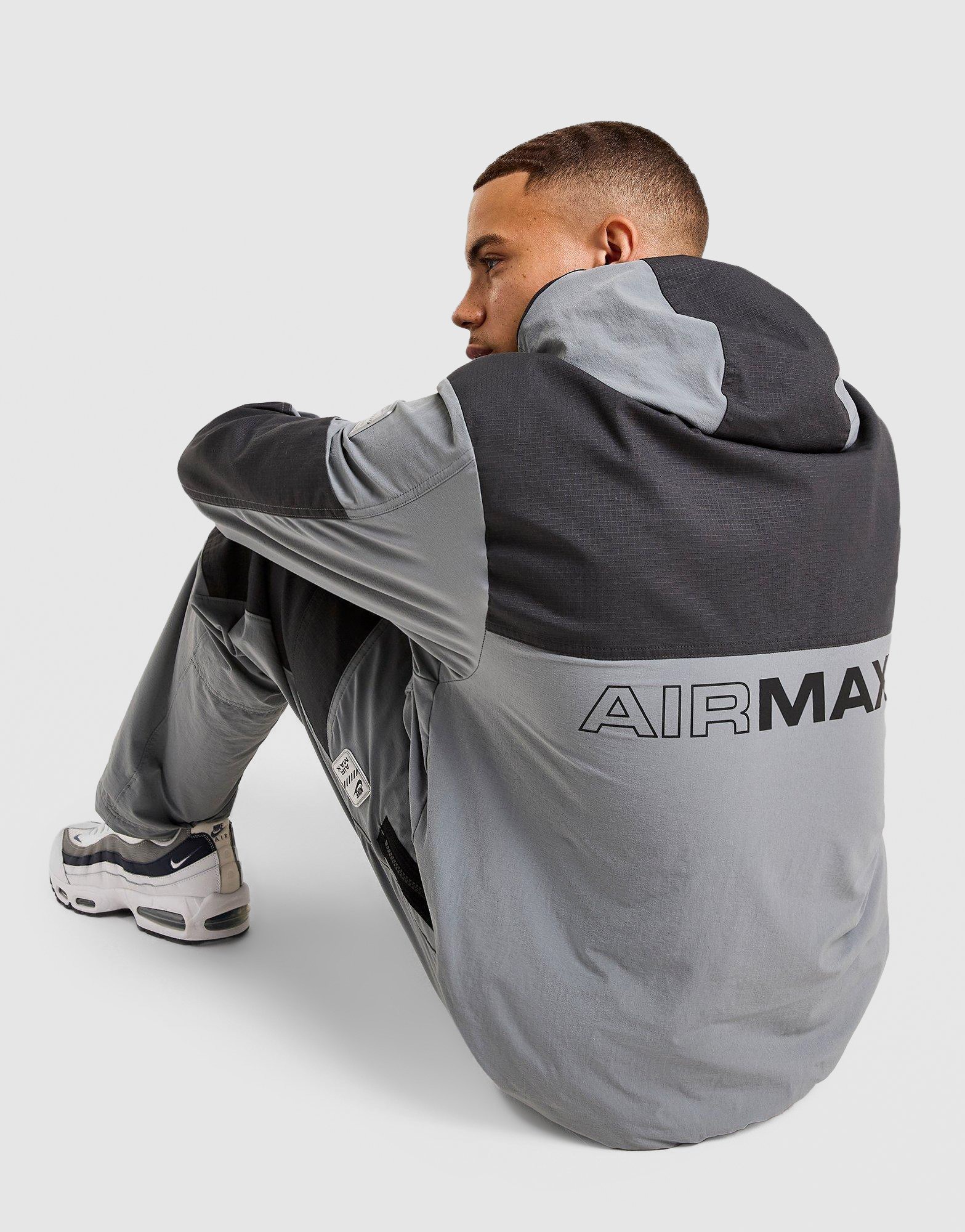 Nike Air Max ナイロンジャケット Grey Nike Air Max Woven Jacket - JD Sports Global