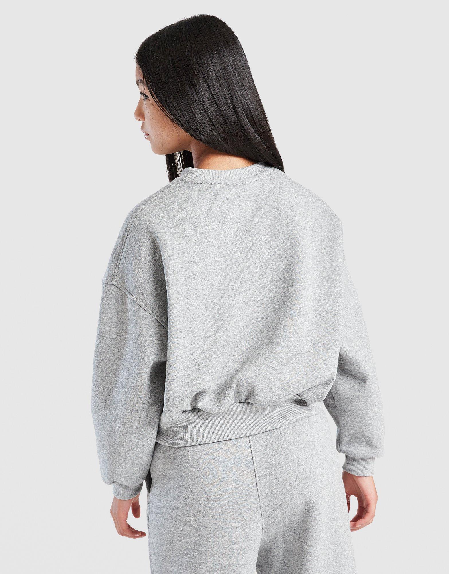 Nike Girls' Club Fleece Crop Crew Sweatshirt Junior